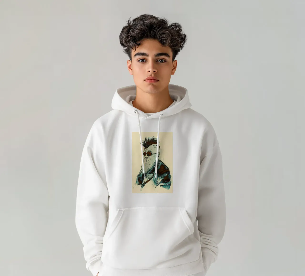 Evolution of Charles felpa con cappuccio da Nicebleed