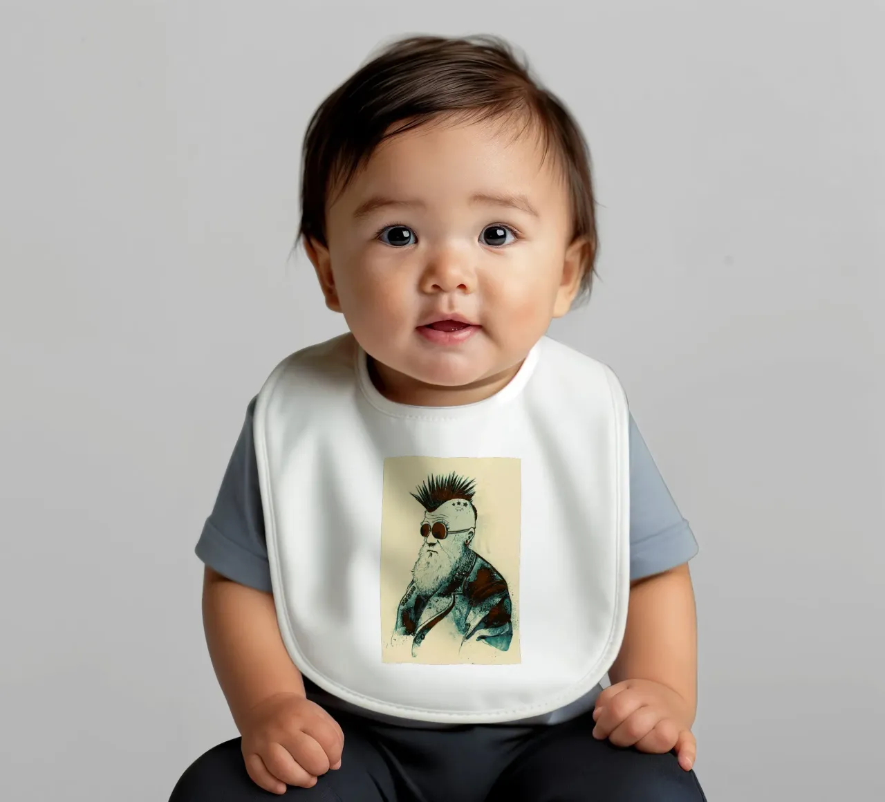 Evolution of Charles baby bib by Nicebleed