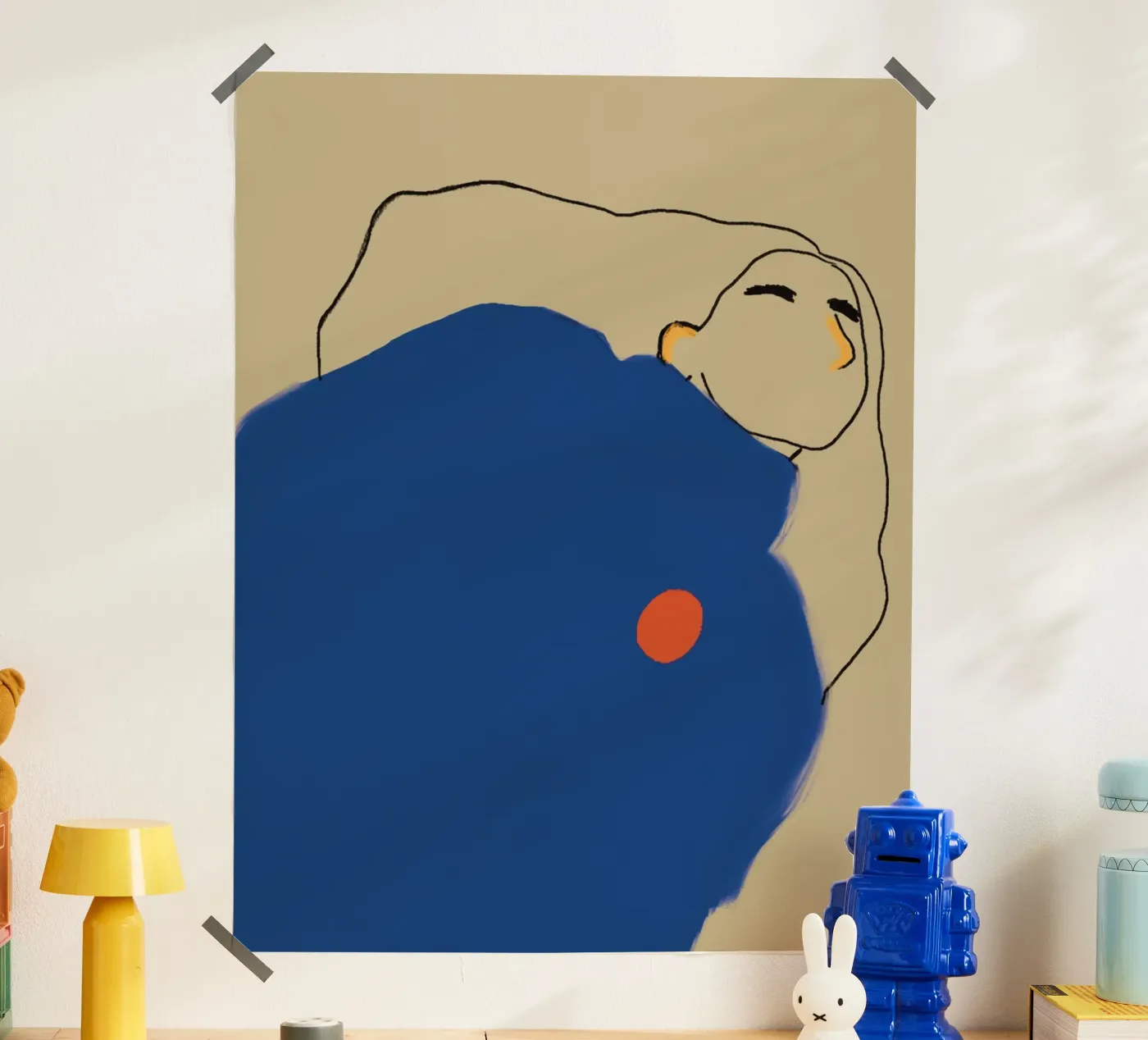 Woman in Blue poster by tainah negreiros