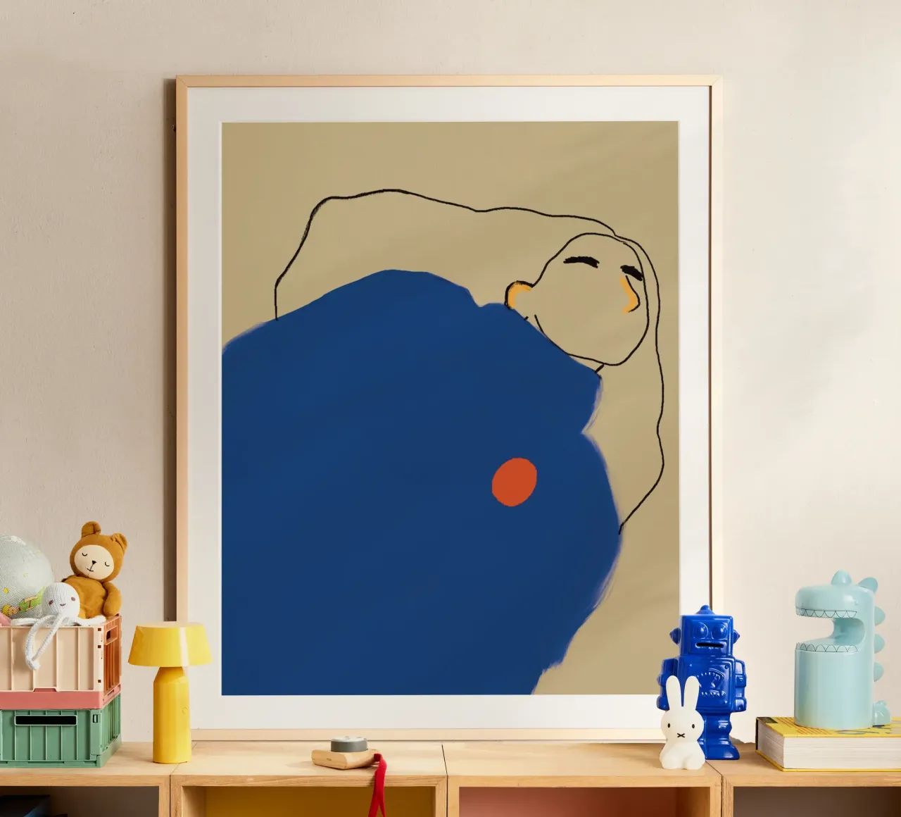 Woman in Blue Hahnemühle von tainah negreiros