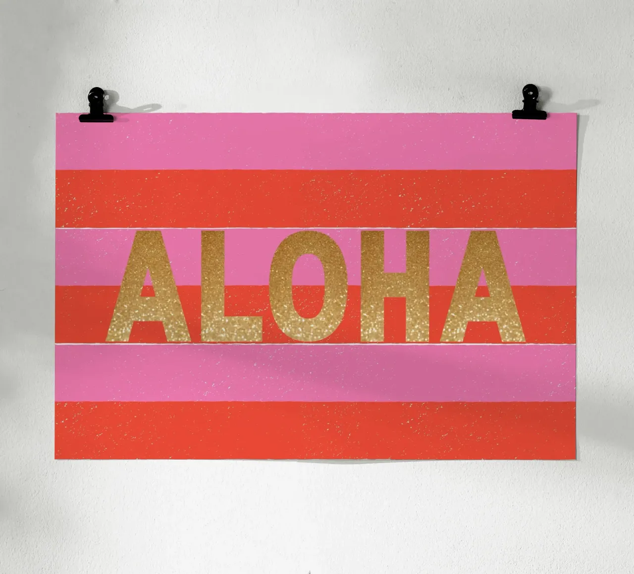 Aloha poster con telaio in alluminio da Ohkimiko