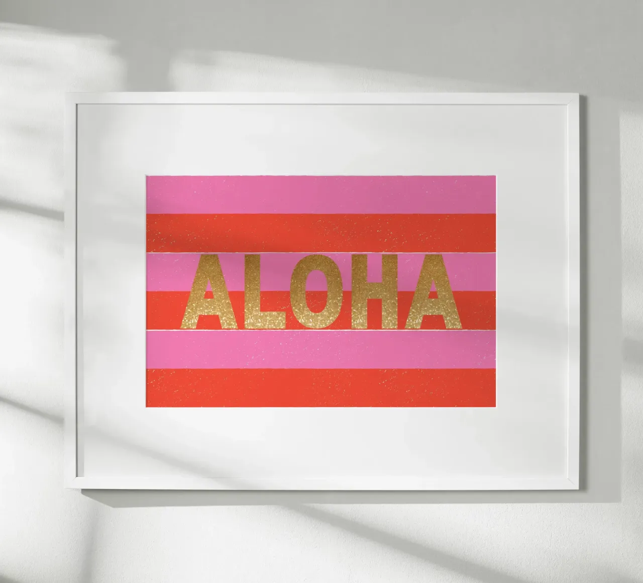Aloha poster con telaio in alluminio da Ohkimiko