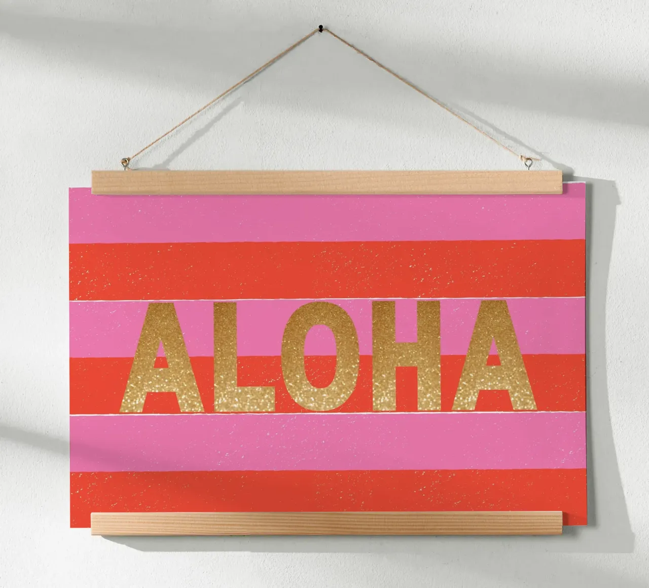 Aloha poster con telaio in alluminio da Ohkimiko