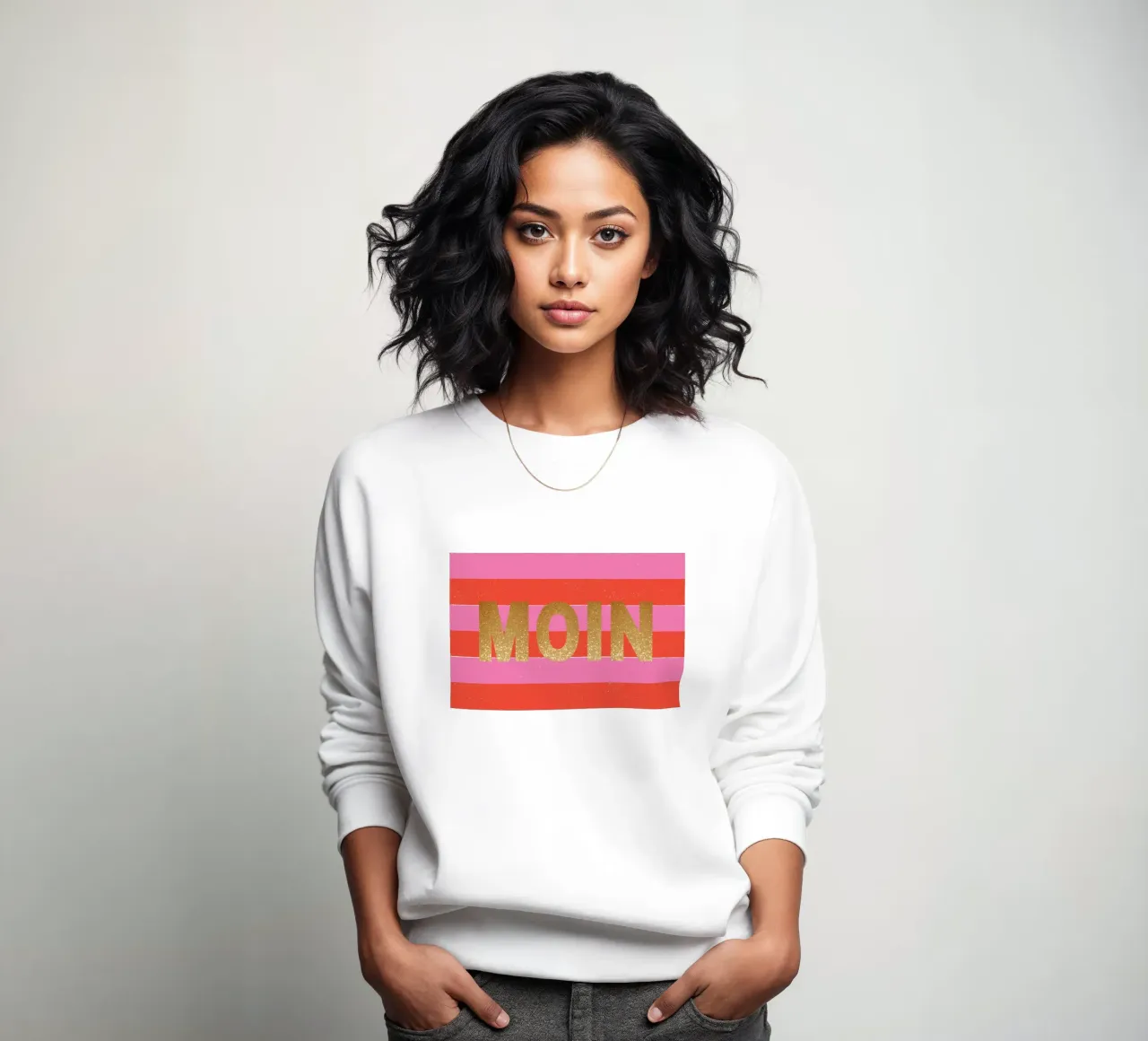 Moin in Glitzer sweatshirt van Ohkimiko