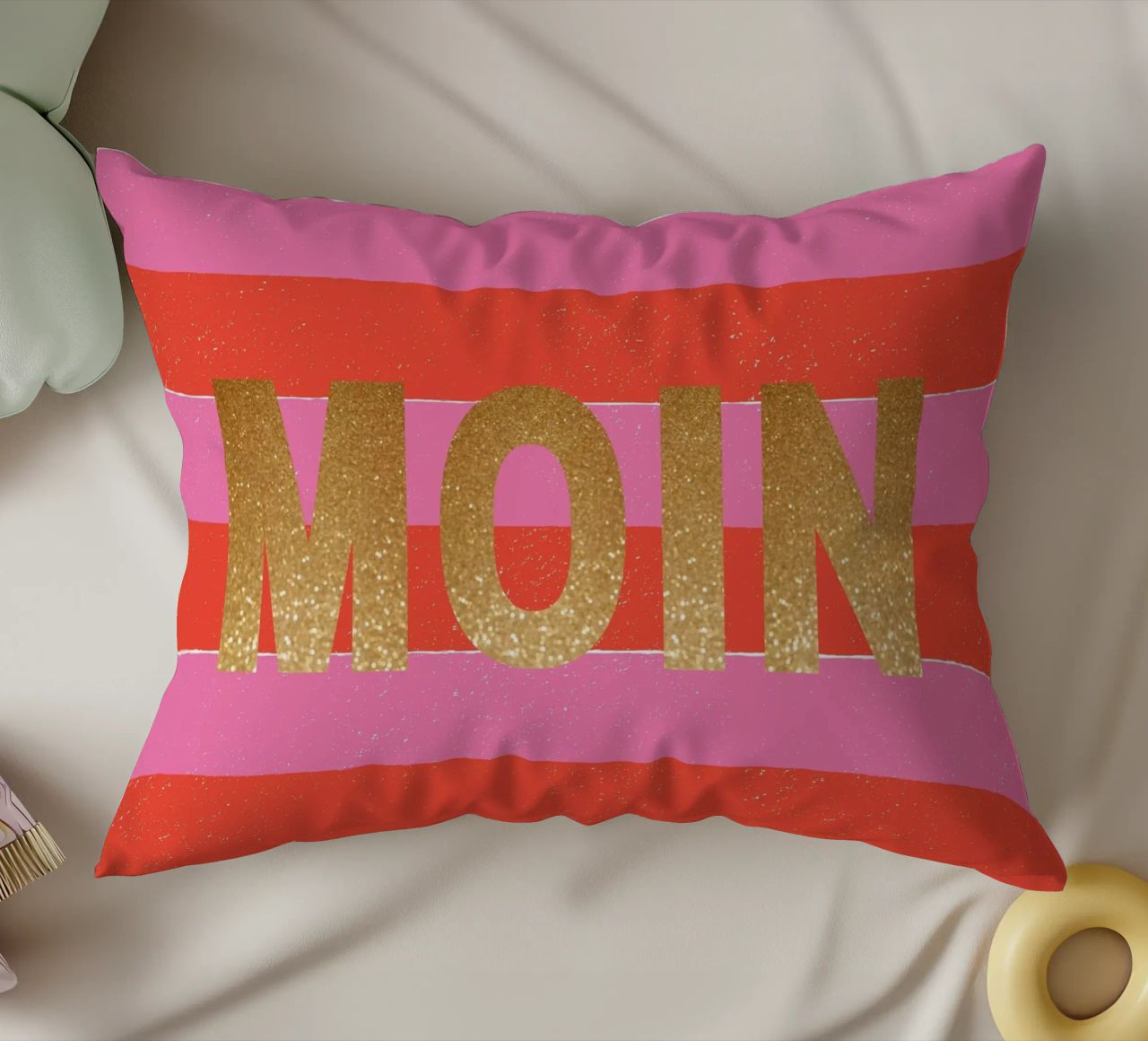 Moin in Glitzer cuscino da Ohkimiko