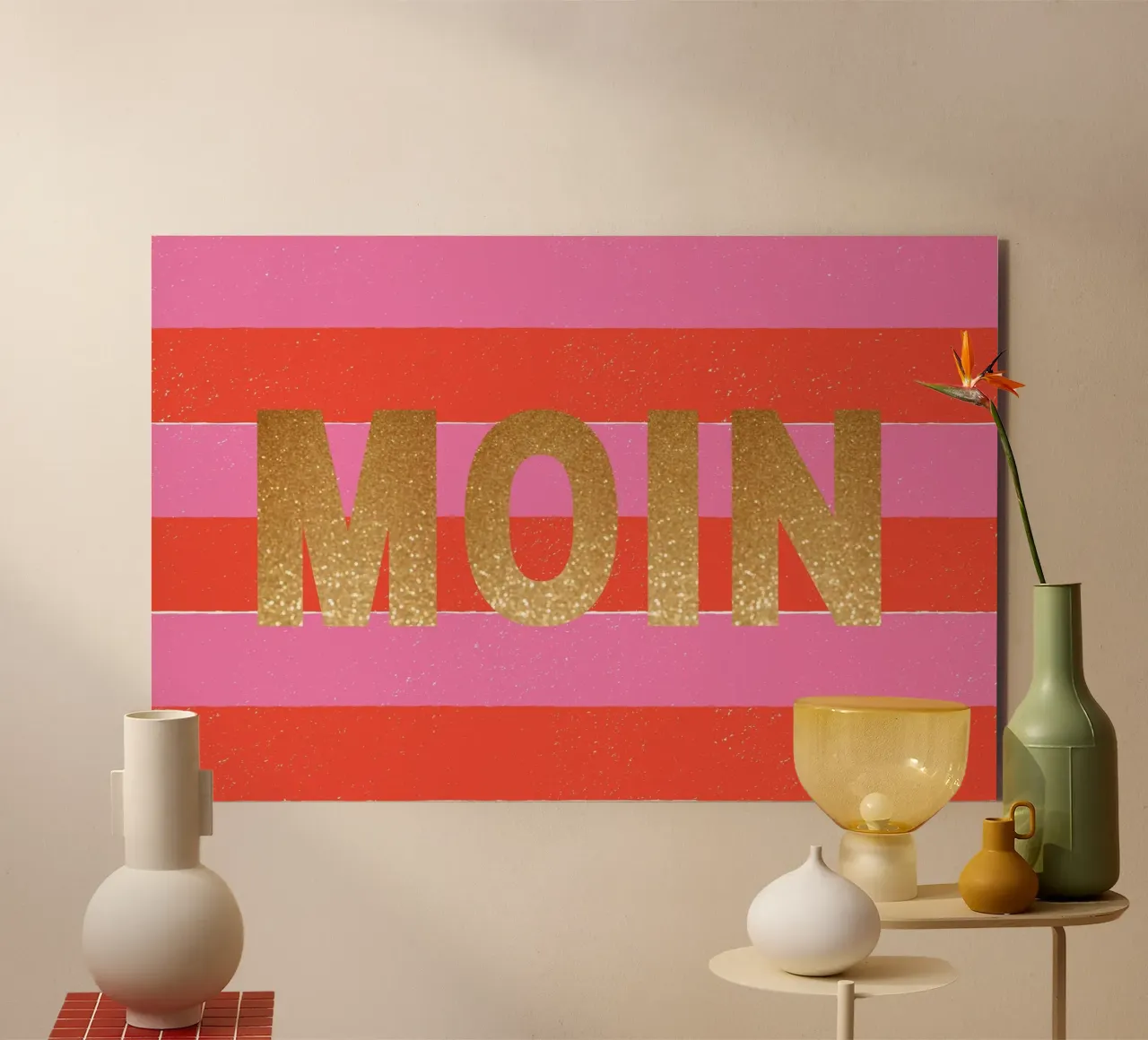 Moin in Glitzer alluminio dibond da Ohkimiko