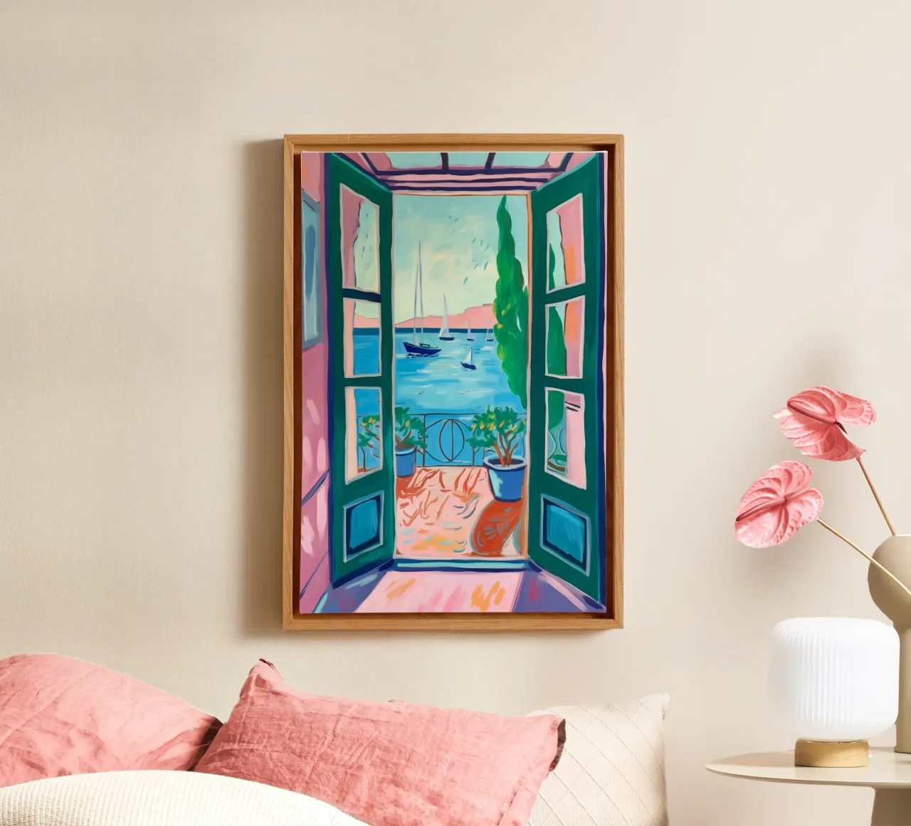 Mediterranean summer idyll canvas by Carinaprint