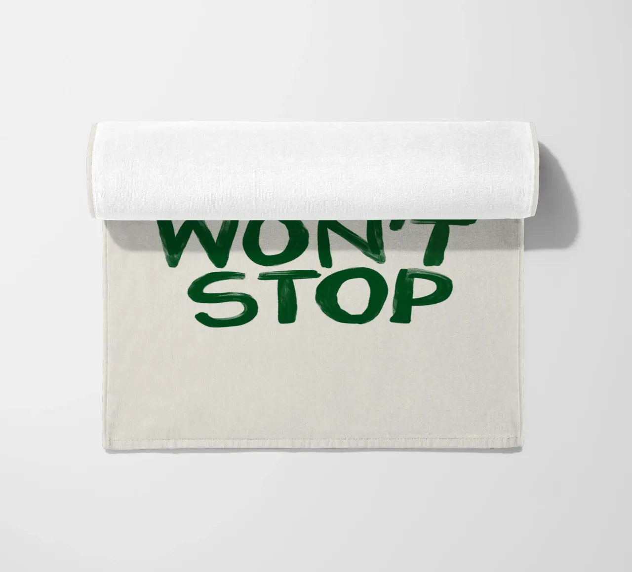 Can't Stop Won't Stop: una tipografia minimalista e potente telo mare da THE MOTIVATED TYPE