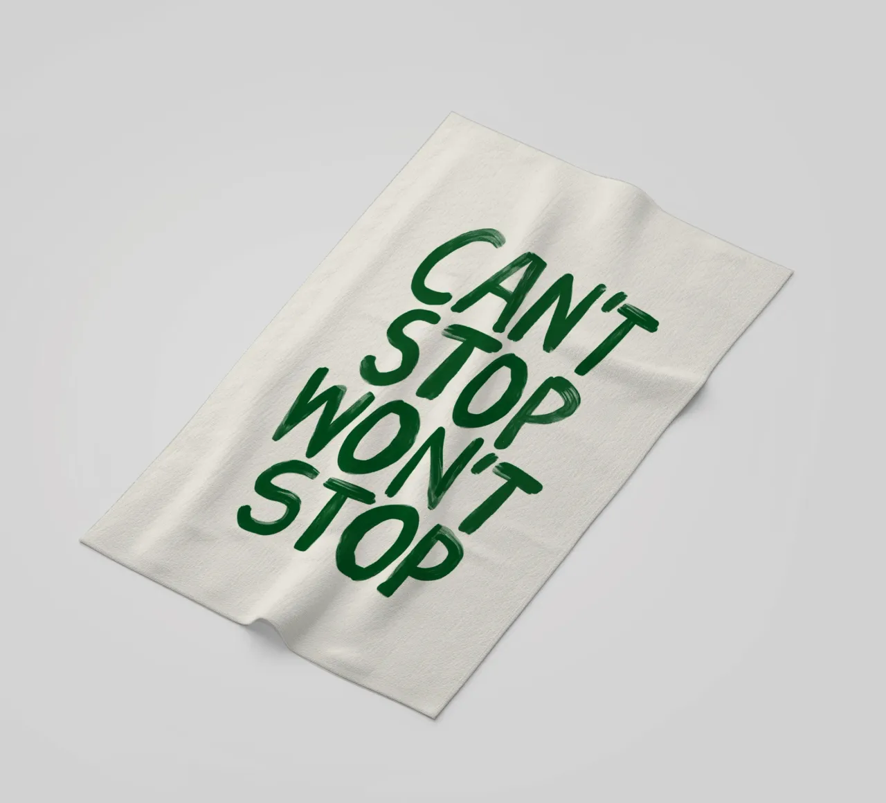 Can't Stop Won't Stop: una tipografia minimalista e potente telo mare da THE MOTIVATED TYPE