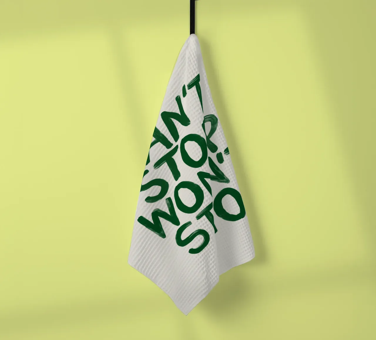Can't Stop Won't Stop: una tipografia minimalista e potente canovaccio da cucina da THE MOTIVATED TYPE