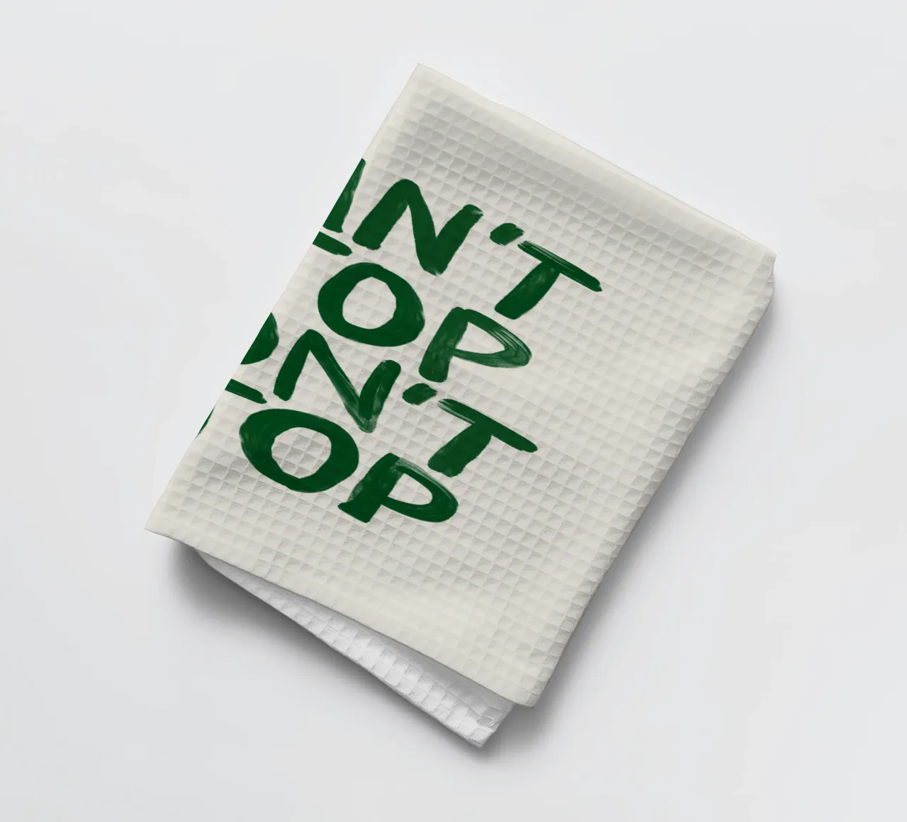 Can't Stop Won't Stop: una tipografia minimalista e potente canovaccio da cucina da THE MOTIVATED TYPE