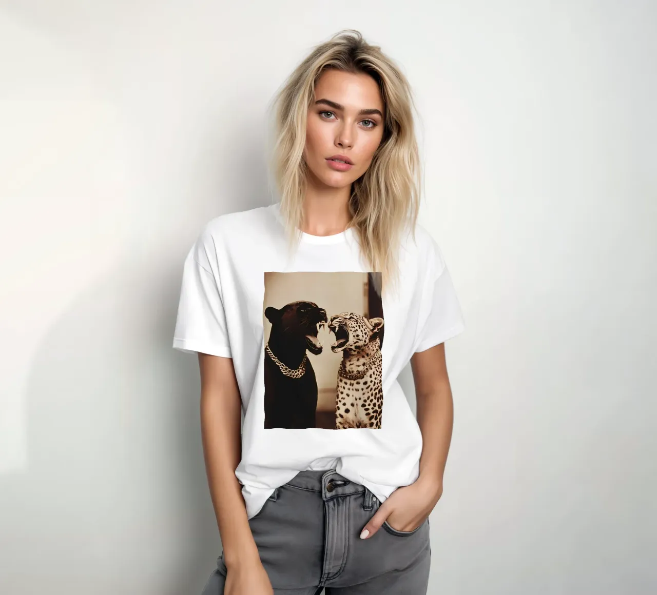 Pantera e Leopardo t-shirt da IamHomeStudio