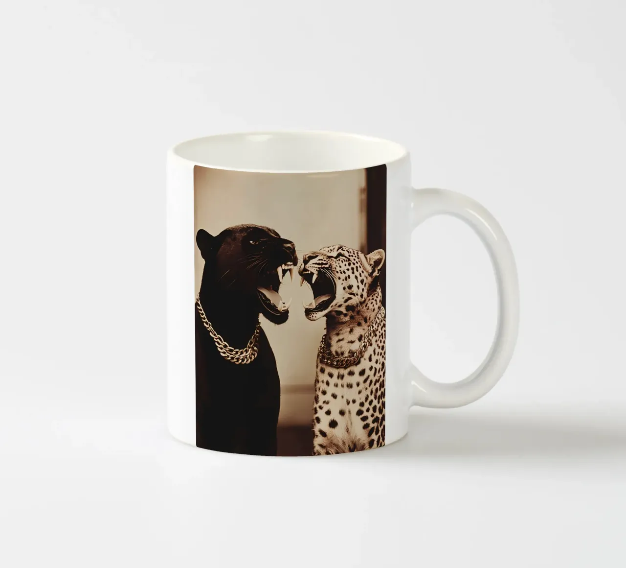 Pantera e Leopardo tazza in ceramica da IamHomeStudio