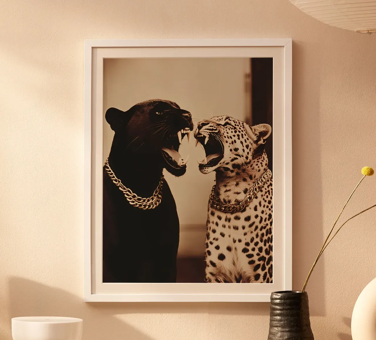 Pantera e Leopardo carta hahnemühle da IamHomeStudio