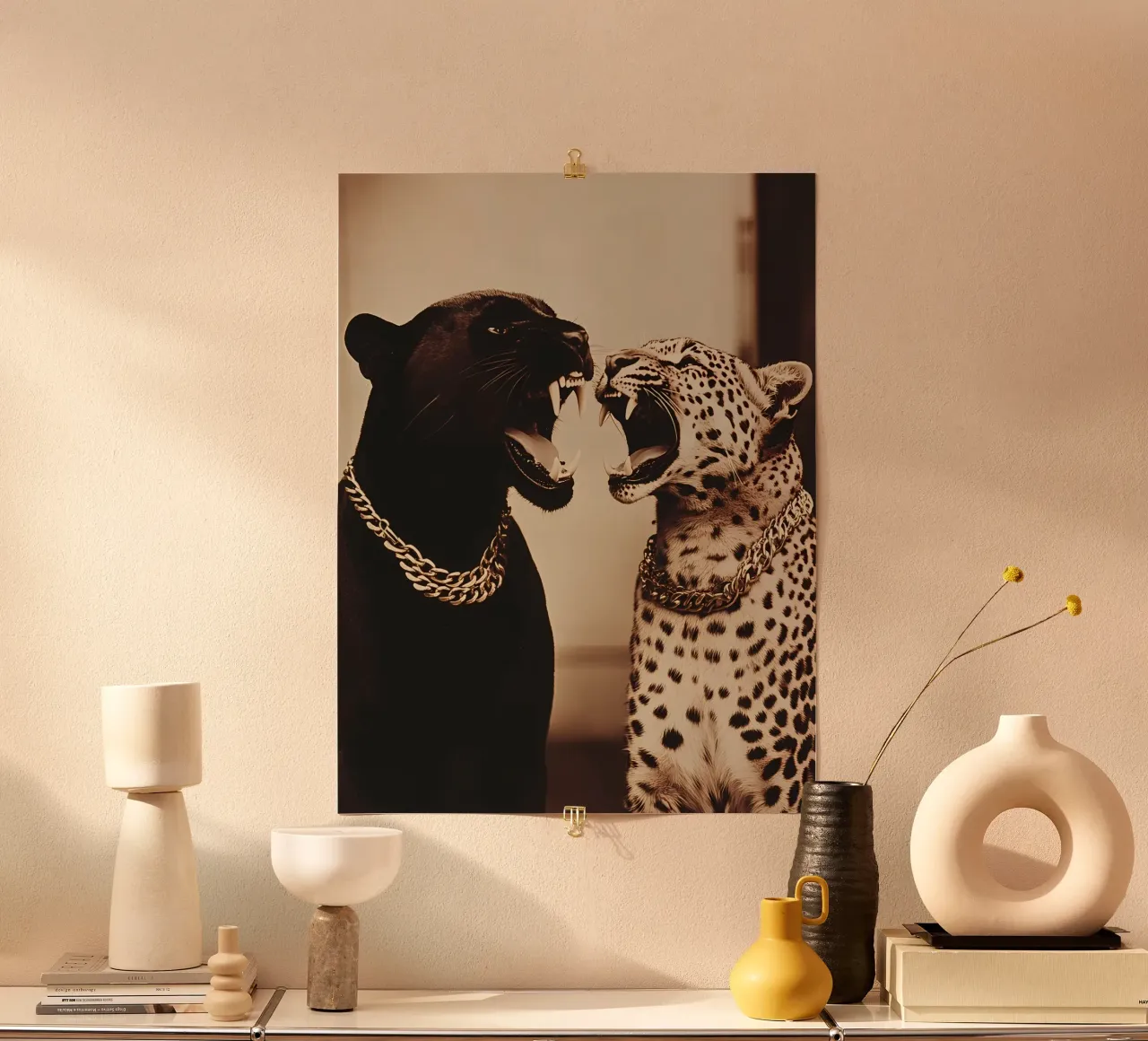 Pantera e Leopardo carta hahnemühle da IamHomeStudio
