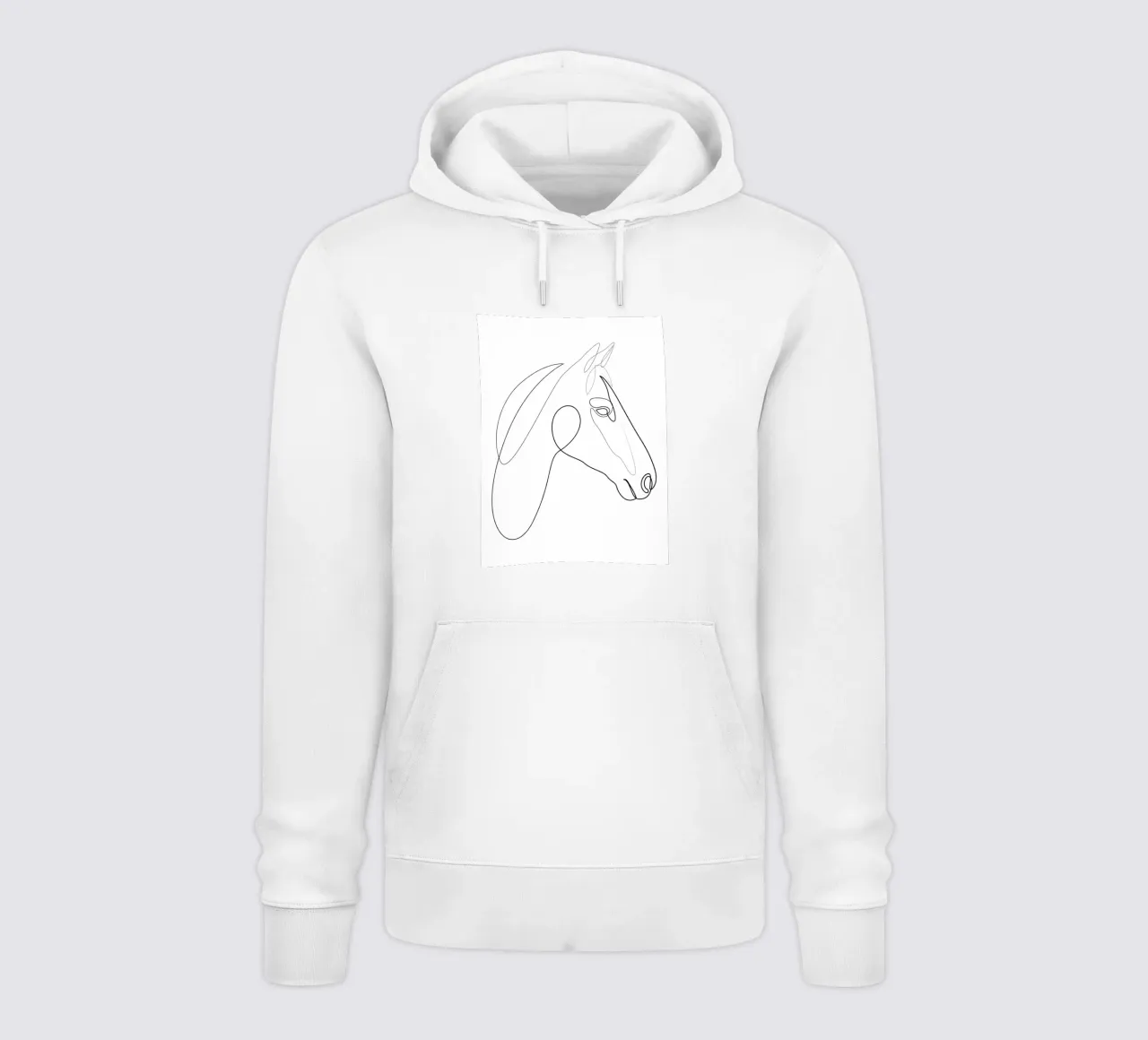 H3 - cavallo di una linea felpa con cappuccio da Addillum