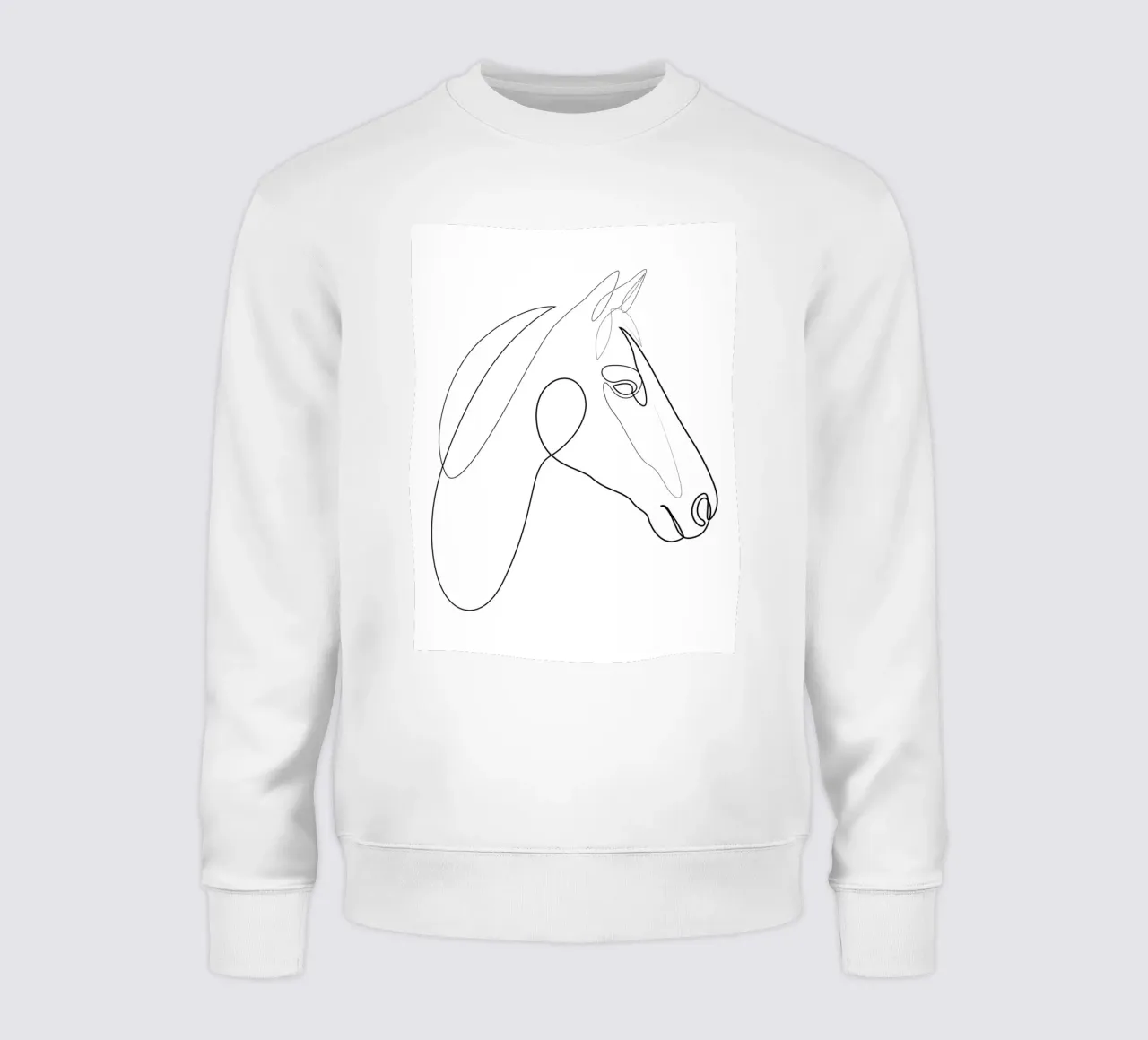 H3 - cavallo di una linea felpa da Addillum