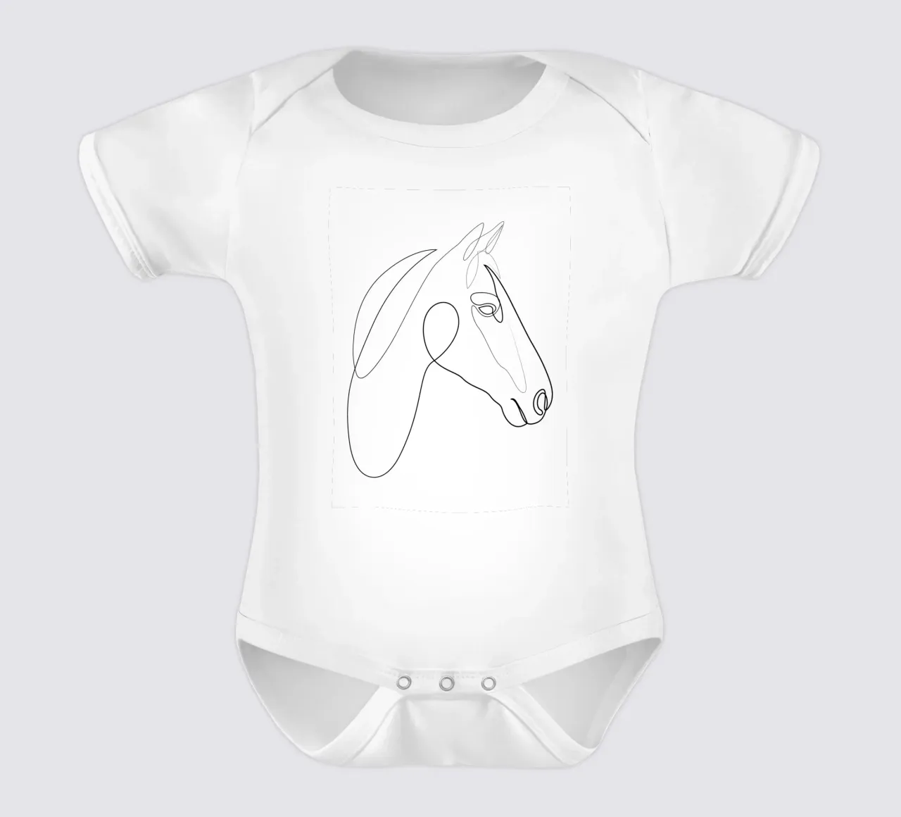 H3 - cavallo di una linea body neonato maniche corte da Addillum