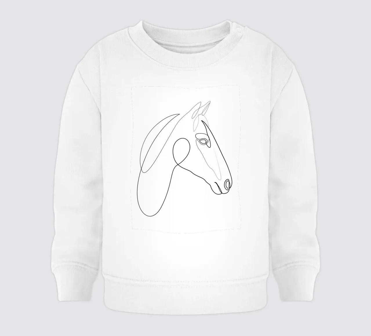 H3 - één regel paard baby sweatshirt van Addillum