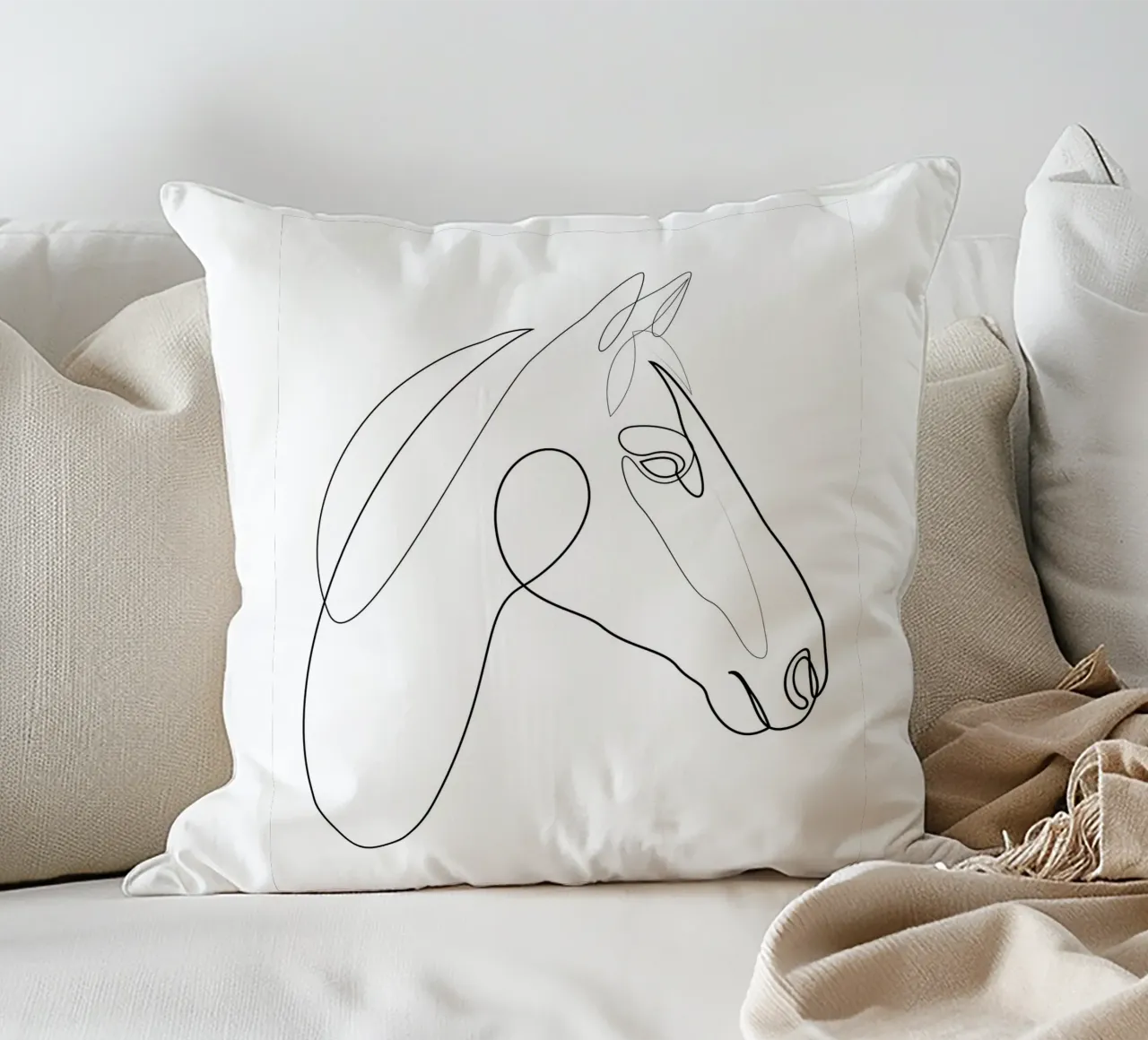 H3 - cavallo di una linea cuscino da Addillum