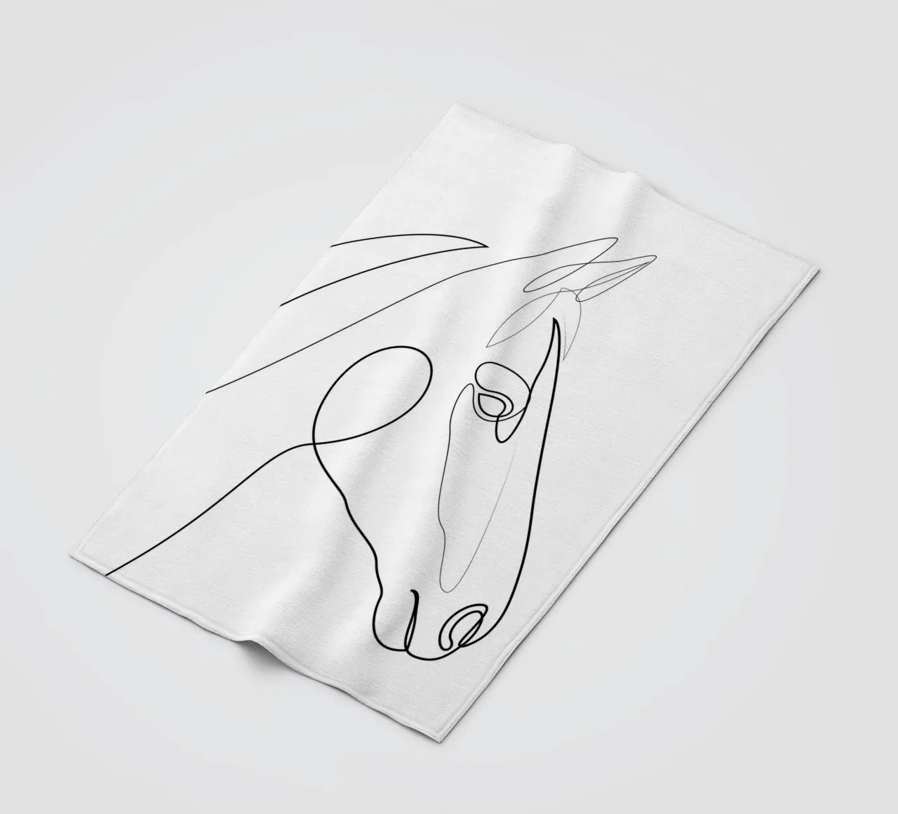 H3 - cavallo di una linea coperta in pile da Addillum
