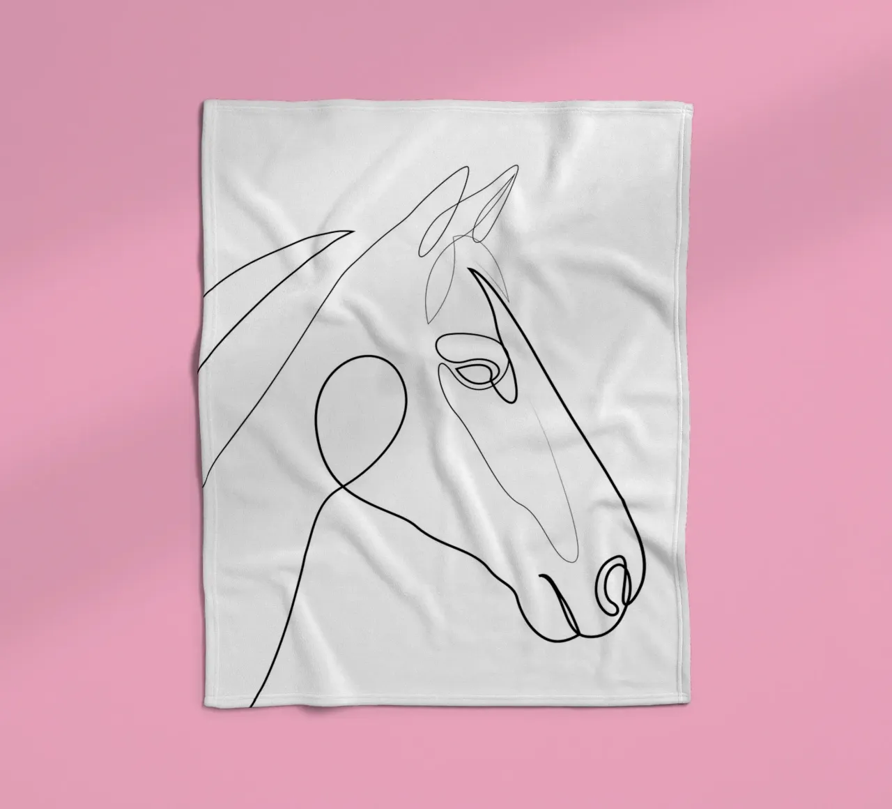 H3 - cavallo di una linea coperta in pile da Addillum