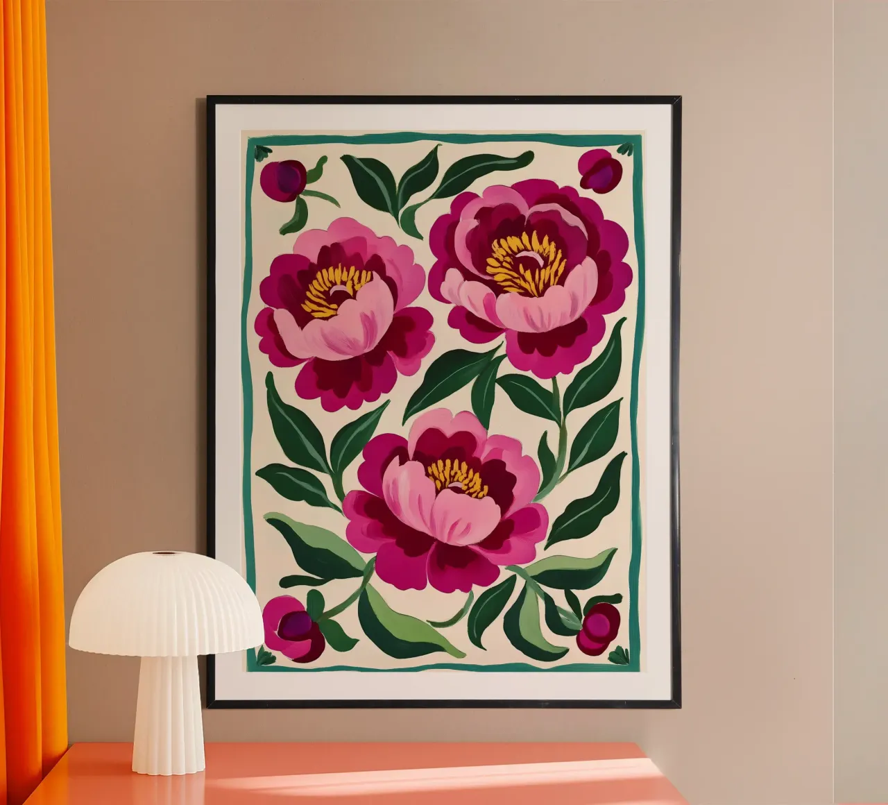 Peonie rosa carta hahnemühle da IamHomeStudio