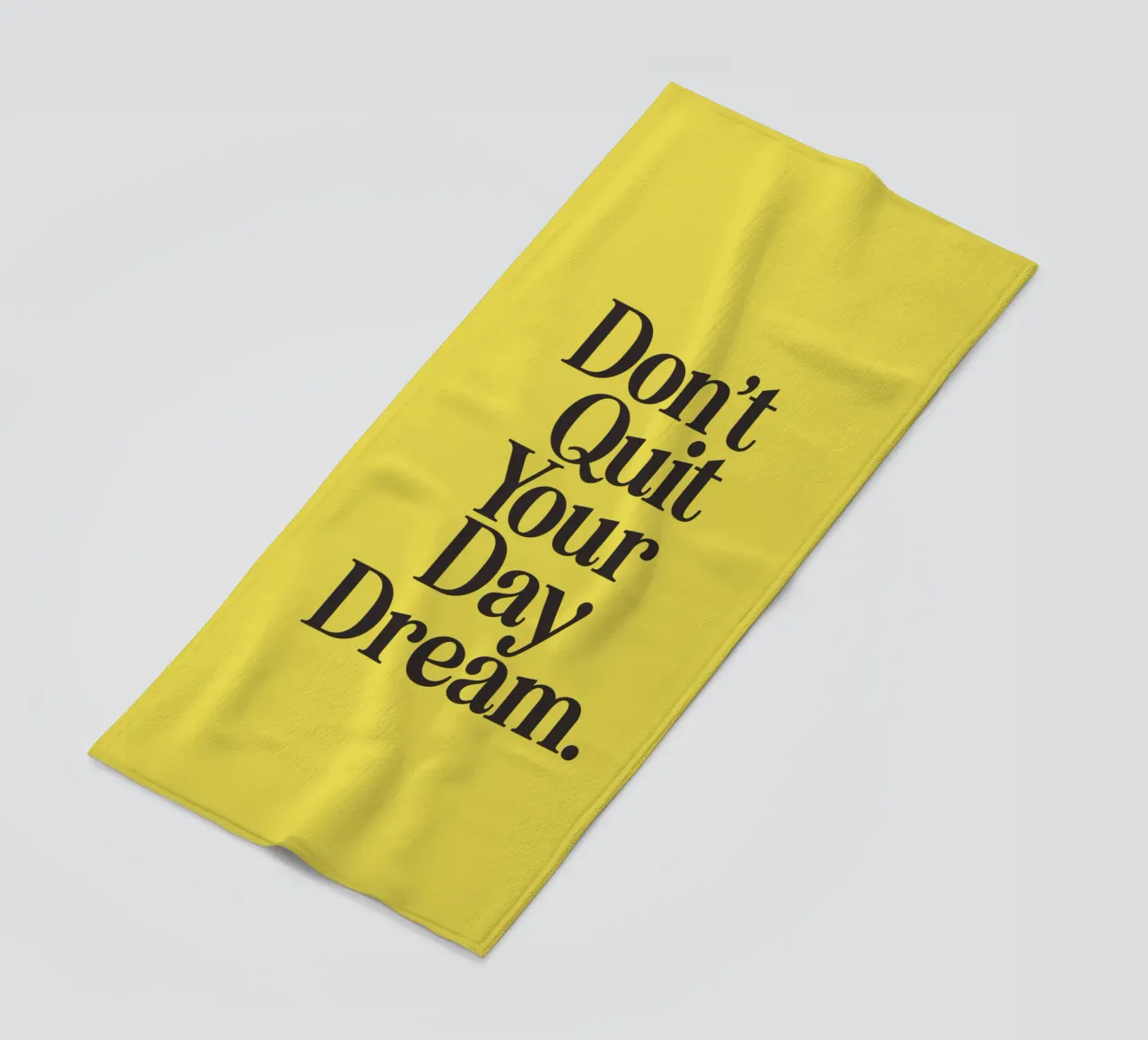Non abbandonare il tuo sogno ad occhi aperti Positività aspirazionale Tipografia telo mare da THE MOTIVATED TYPE