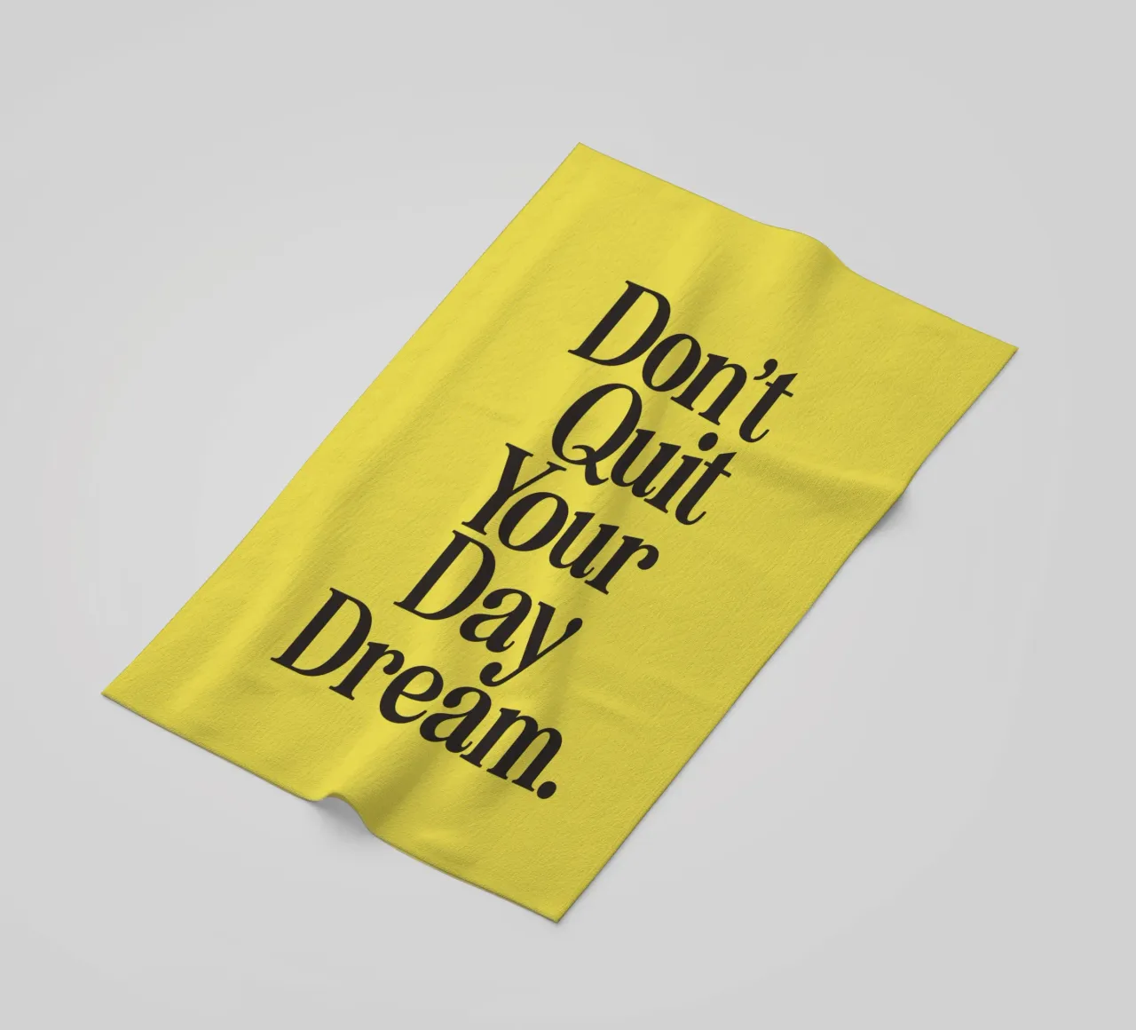 Non abbandonare il tuo sogno ad occhi aperti Positività aspirazionale Tipografia telo mare da THE MOTIVATED TYPE