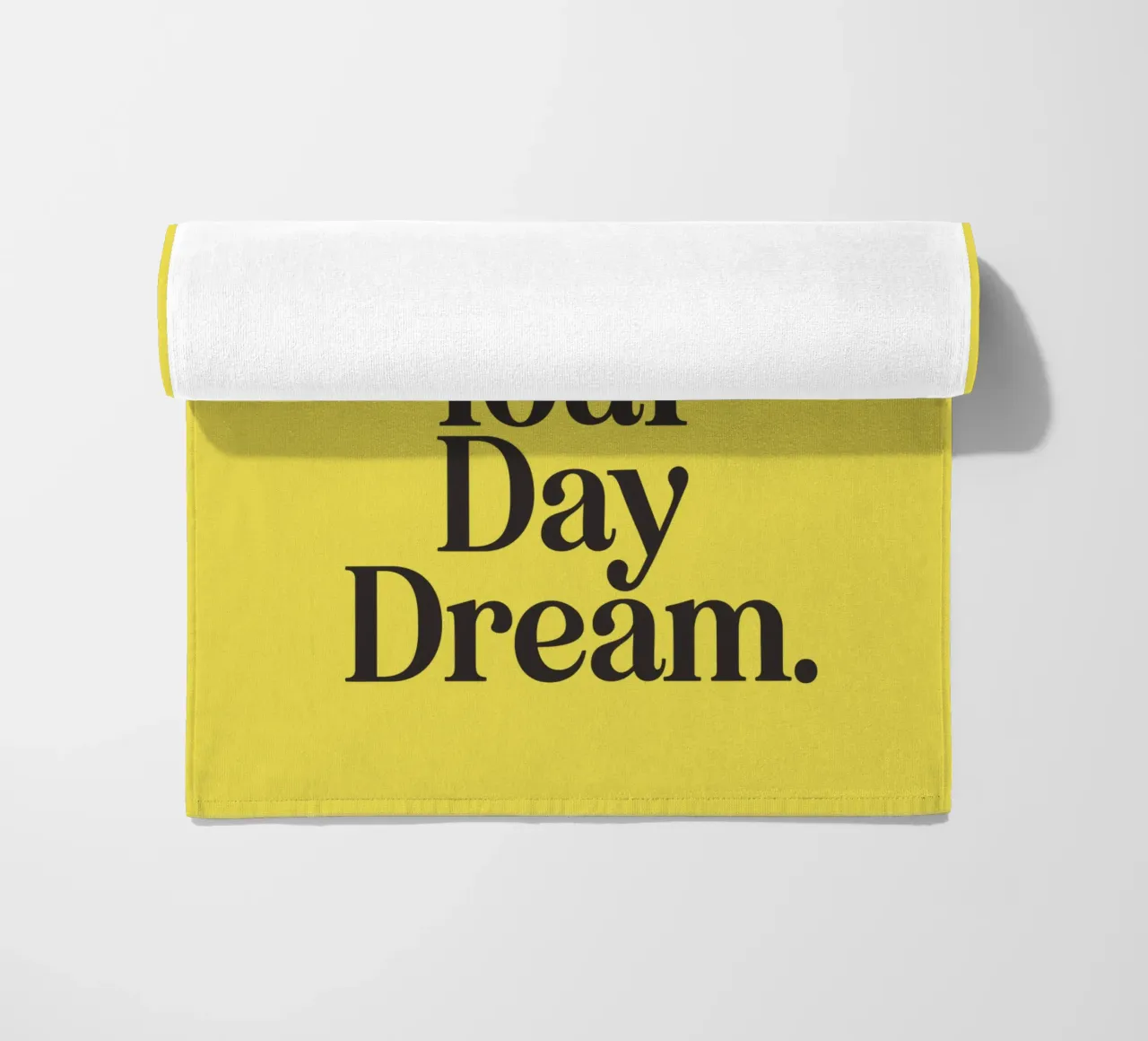 Non abbandonare il tuo sogno ad occhi aperti Positività aspirazionale Tipografia telo mare da THE MOTIVATED TYPE