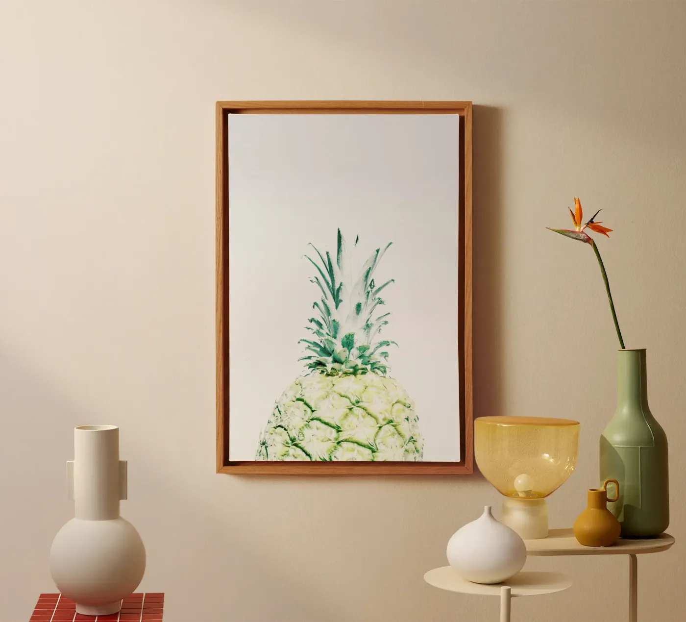 Pineapple Leinwand von Victoria Frost