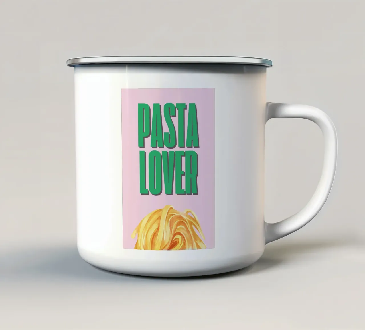 Pasta Lover tazza in smalto da IamHomeStudio