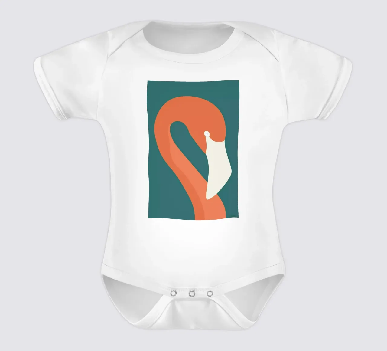 Flamingo Portræt body neonato maniche corte da Swen Swensøn