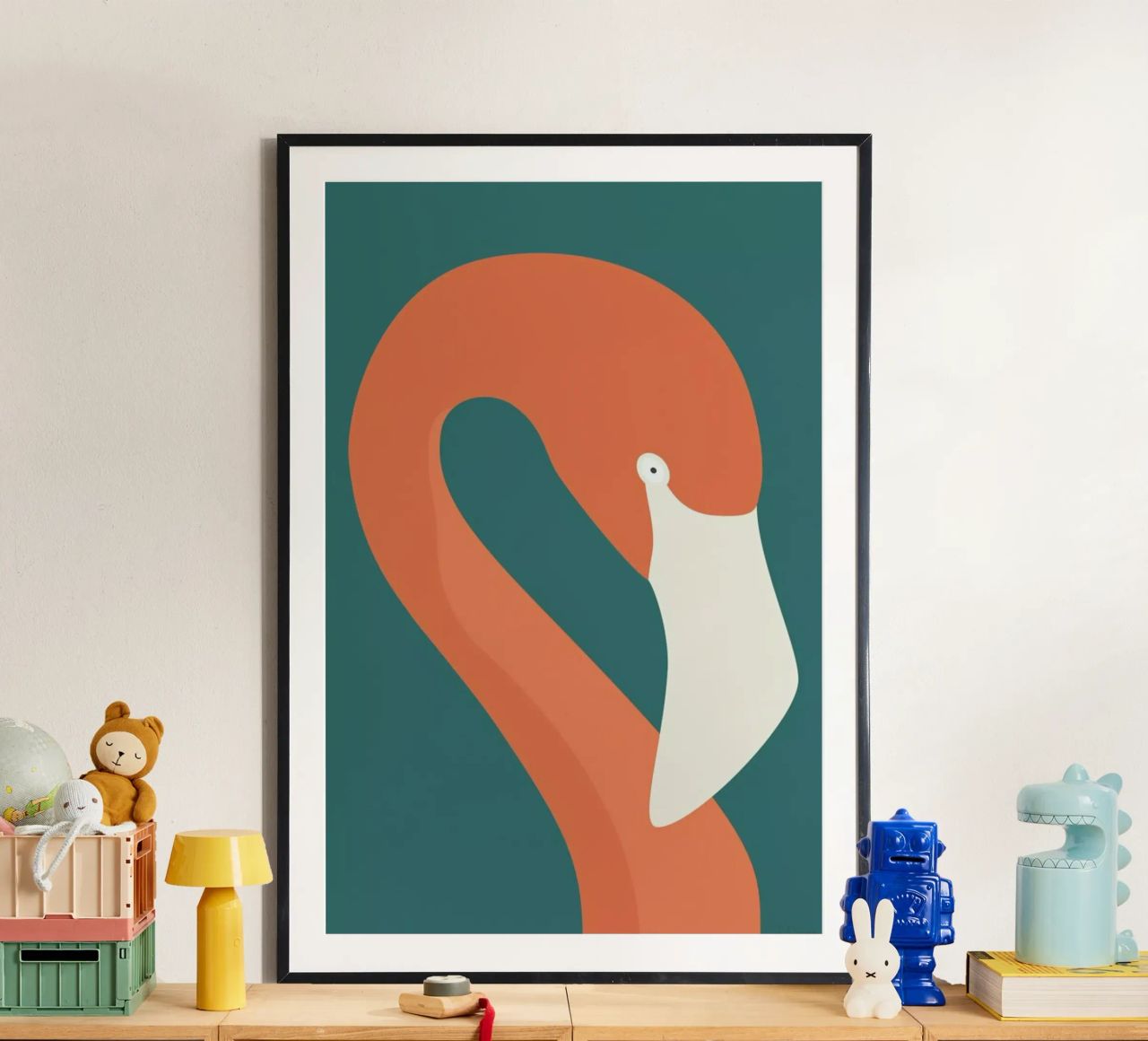 Flamingo Portræt Poster von Swen Swensøn