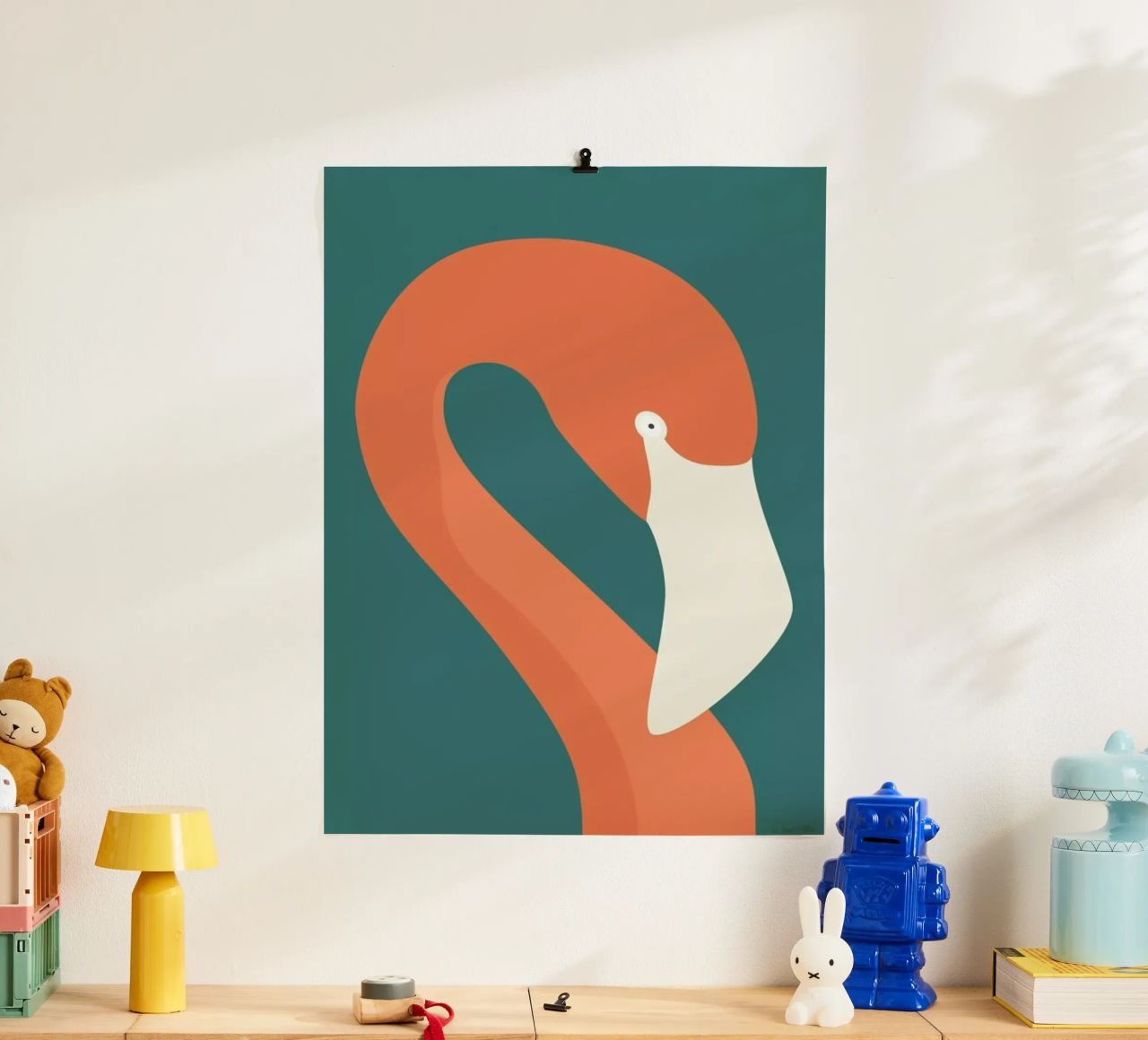 Flamingo Portræt Poster von Swen Swensøn