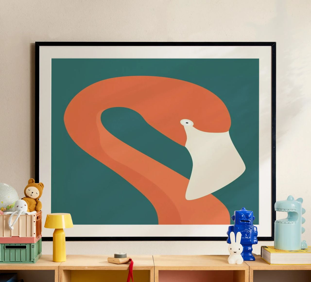 Flamingo Portræt Poster von Swen Swensøn