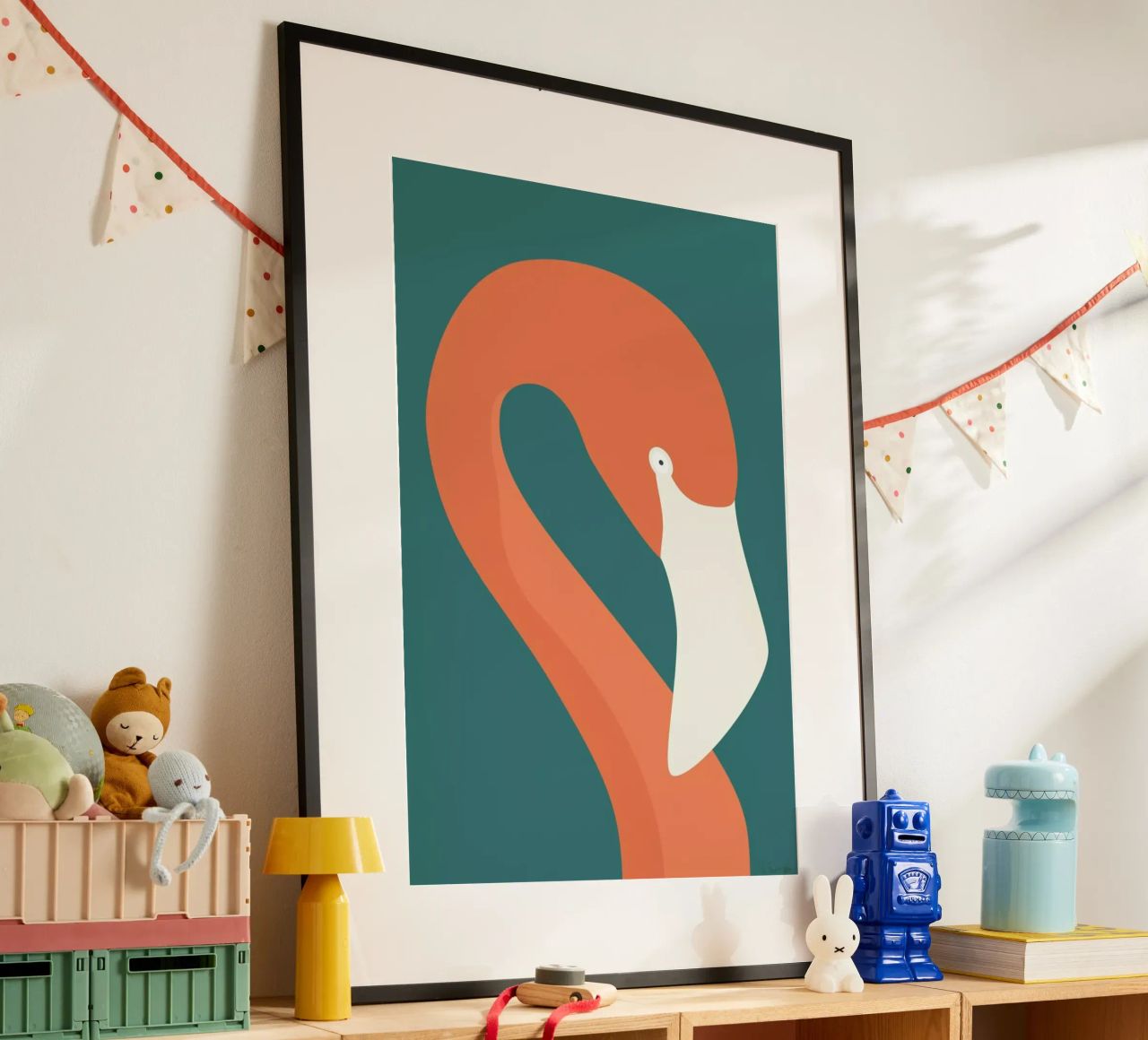 Flamingo Portræt Poster von Swen Swensøn