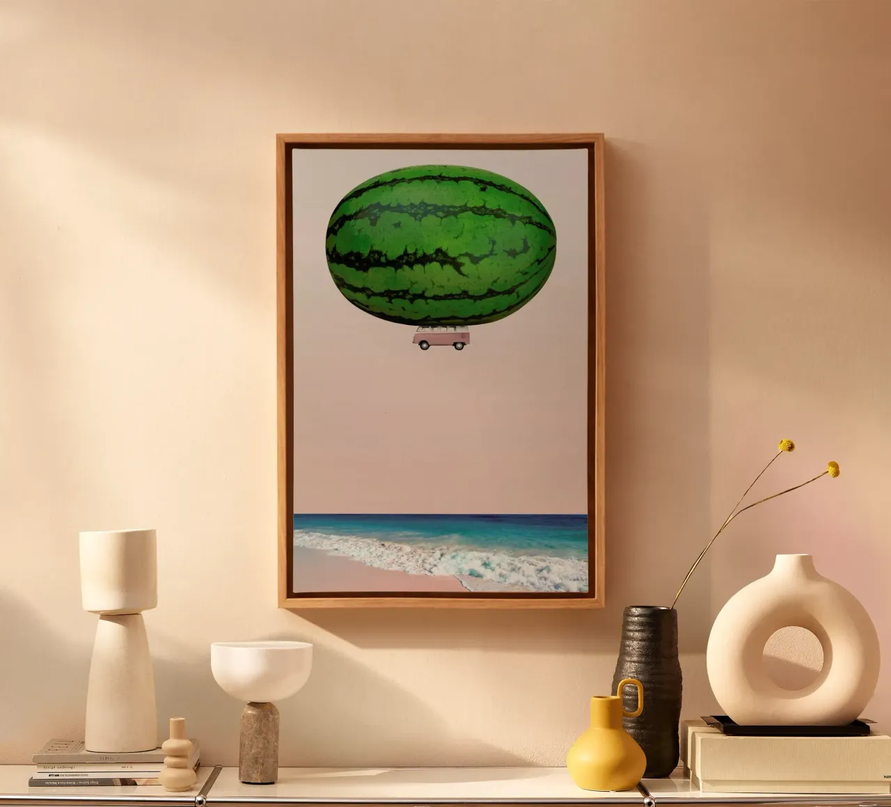 Melon Ship tela con Cornice a cassetta da Lemon-apes