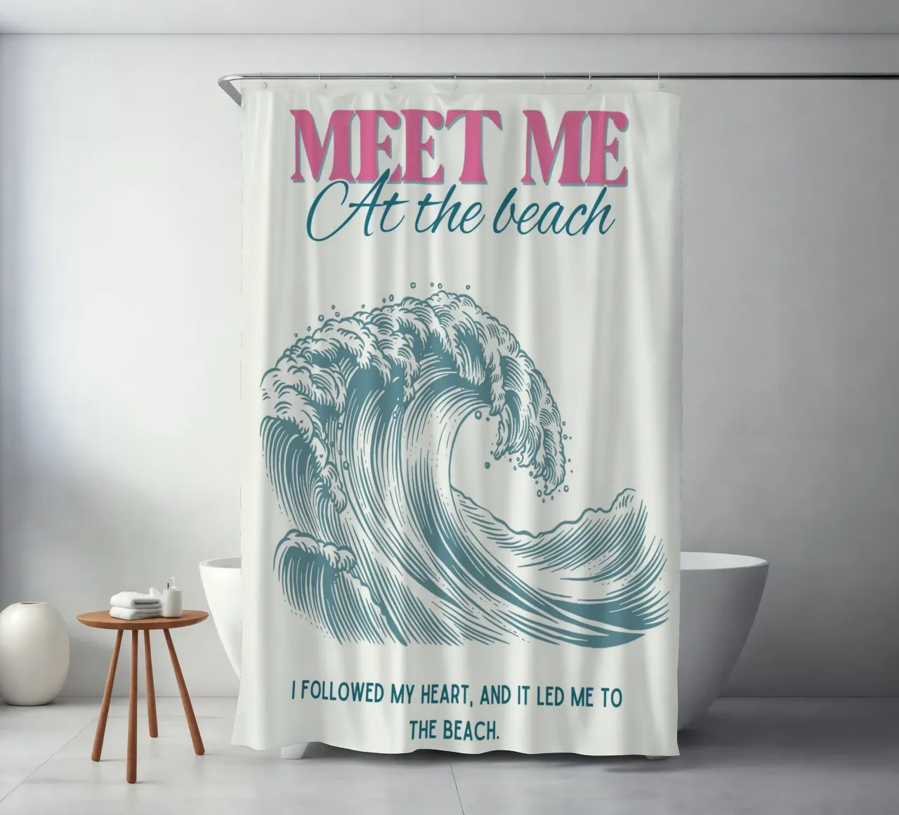 Meet me at the beach tenda da doccia da IamHomeStudio