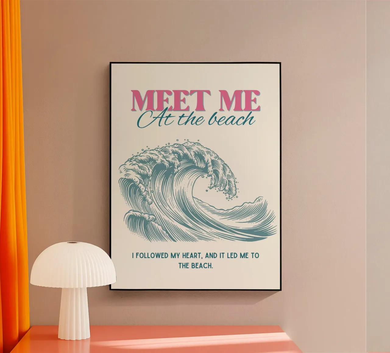 Meet me at the beach plexiglass da IamHomeStudio