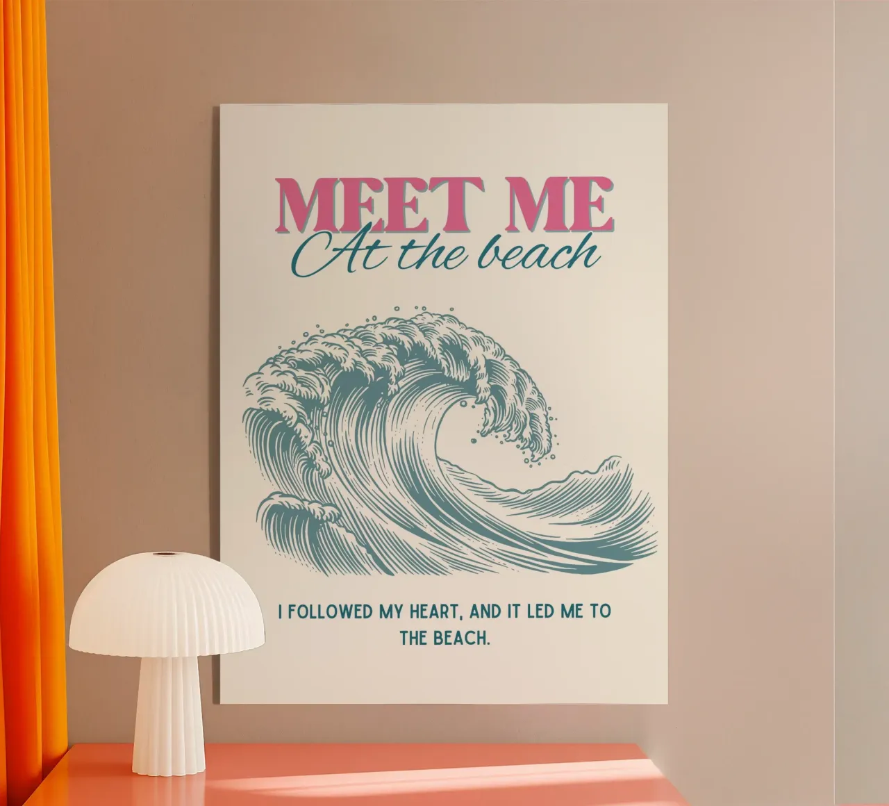 Meet me at the beach plexiglass da IamHomeStudio