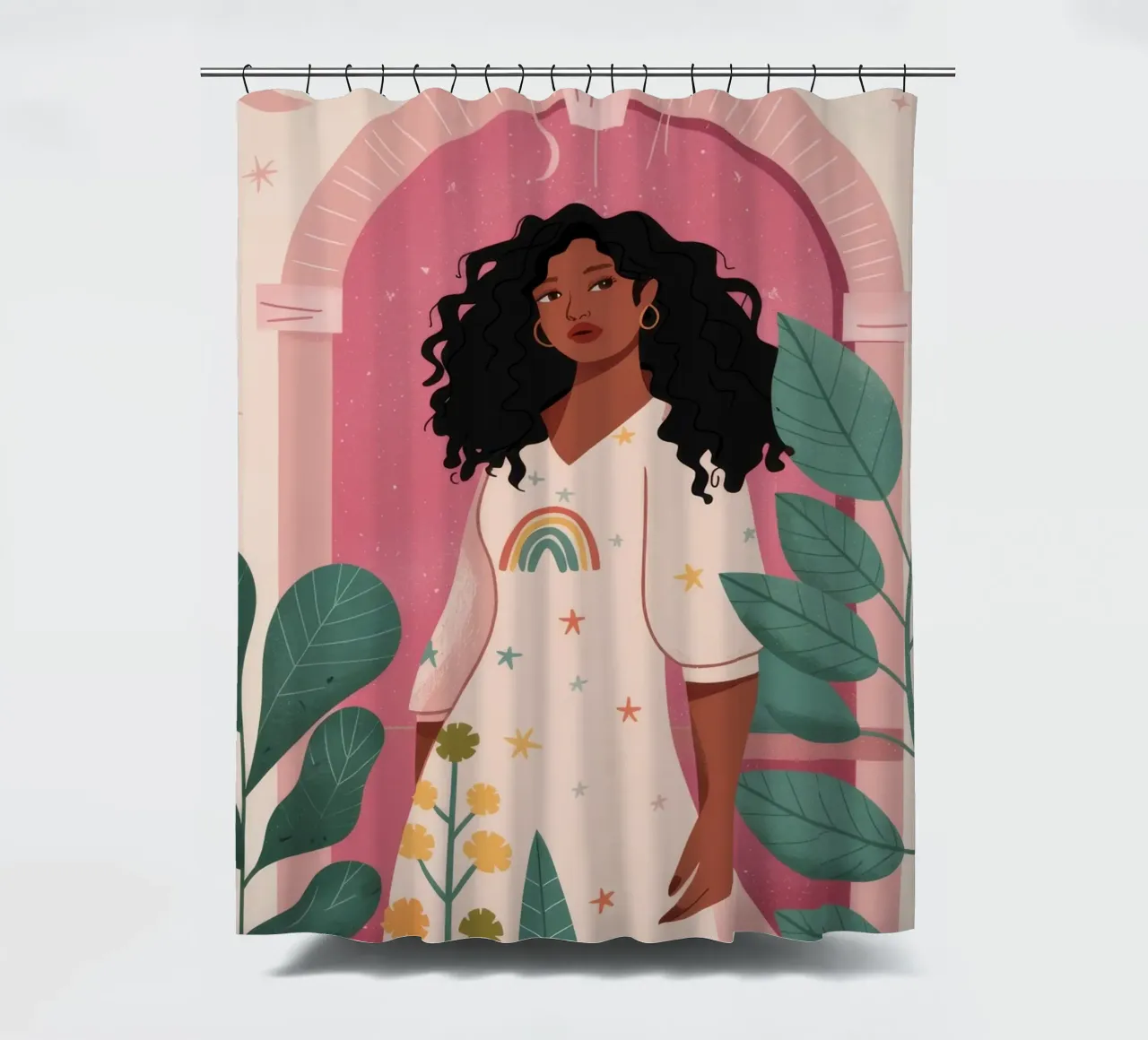 Abbraccio botanico Serenità tenda da doccia da Prism Palette