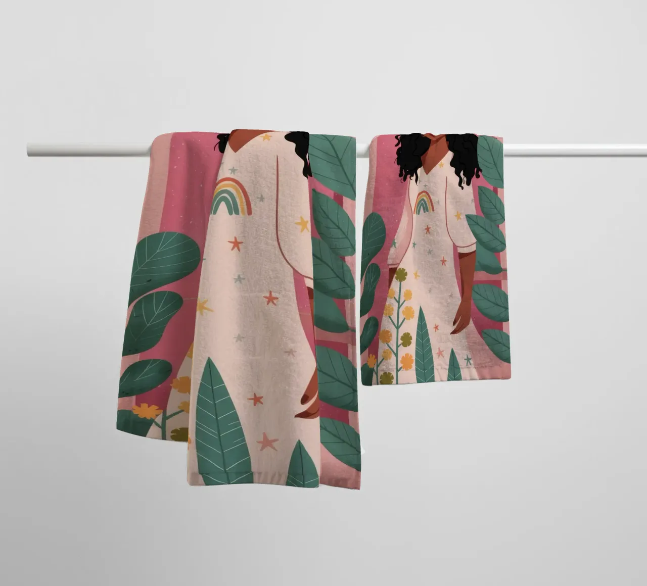 Abbraccio botanico Serenità asciugamano da bagno da Prism Palette