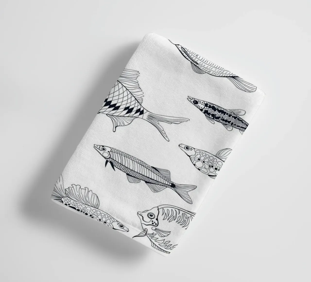 Fishes towel by Painted Nature