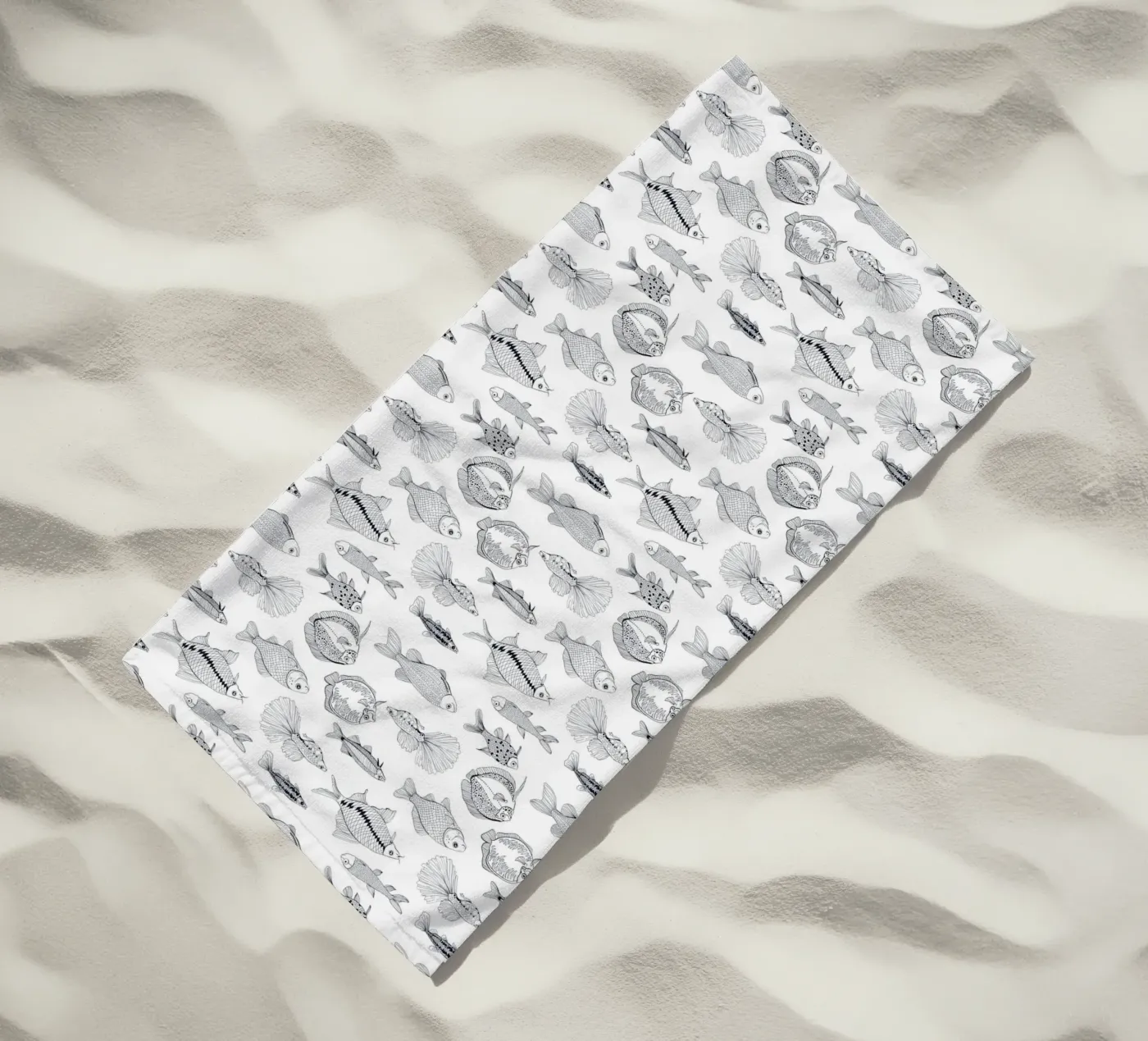Vissen strandhanddoek van Painted Nature