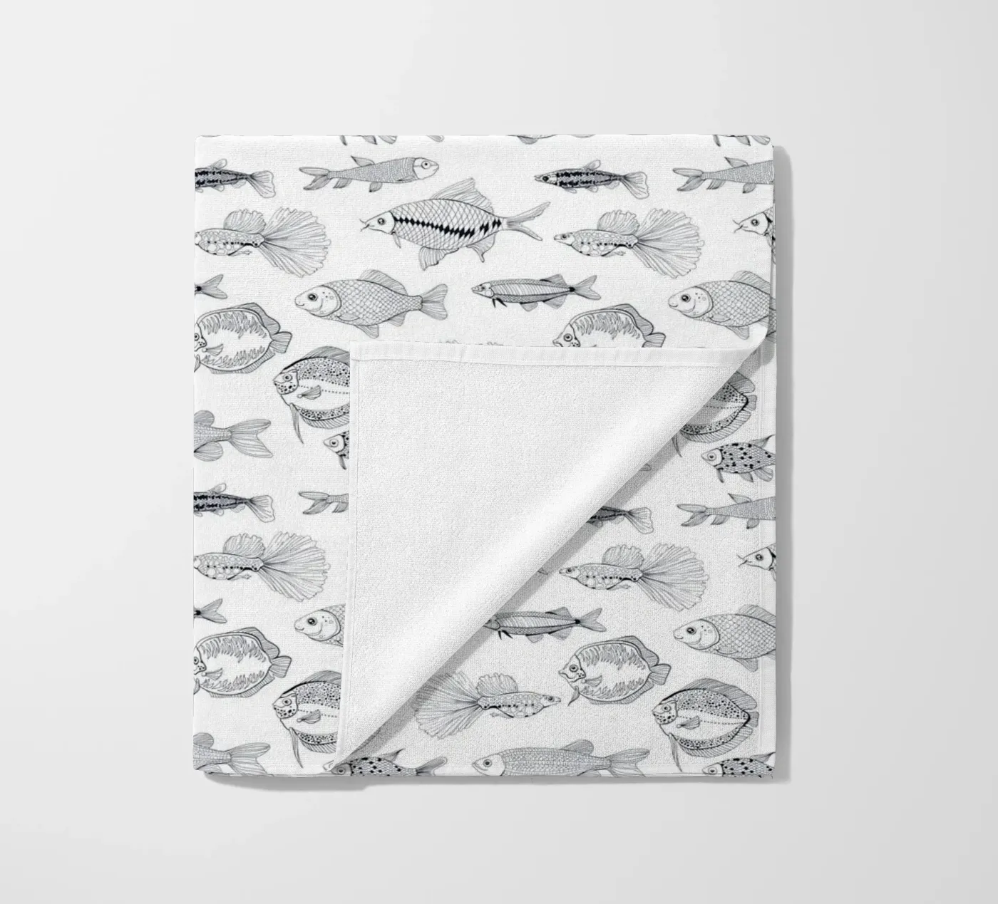 Vissen strandhanddoek van Painted Nature