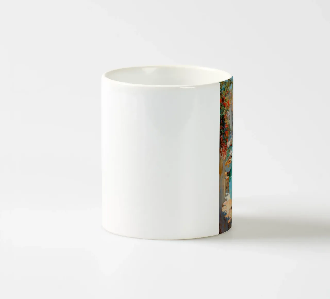Mediterrane Küstenromantik Keramik Tasse von Carinaprint