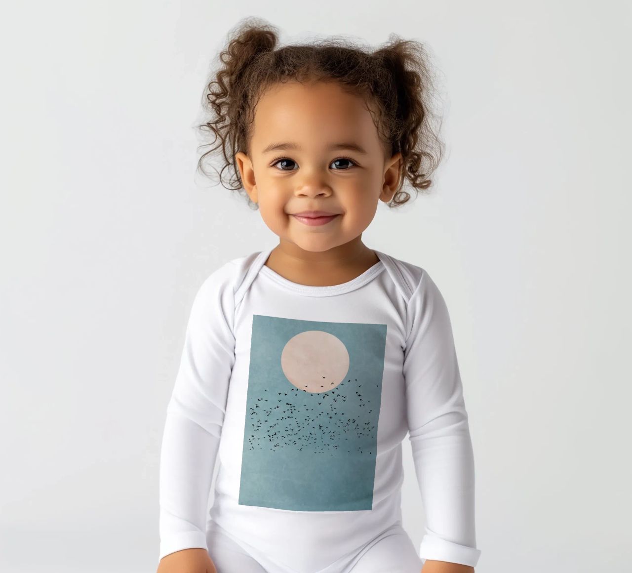 Fly Away Langarm Babybody von Kubistika