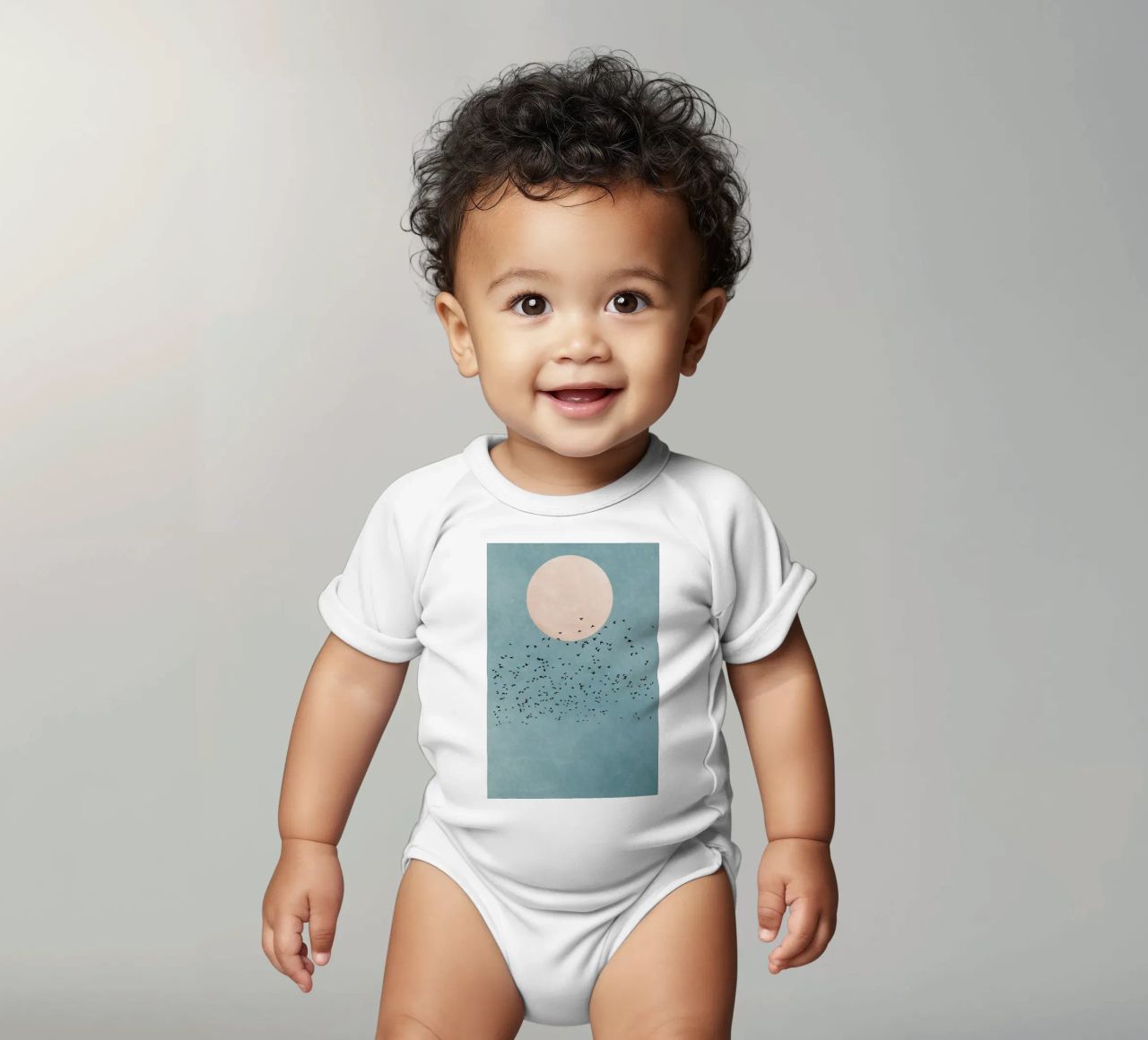 Fly Away Kurzarm Babybody von Kubistika