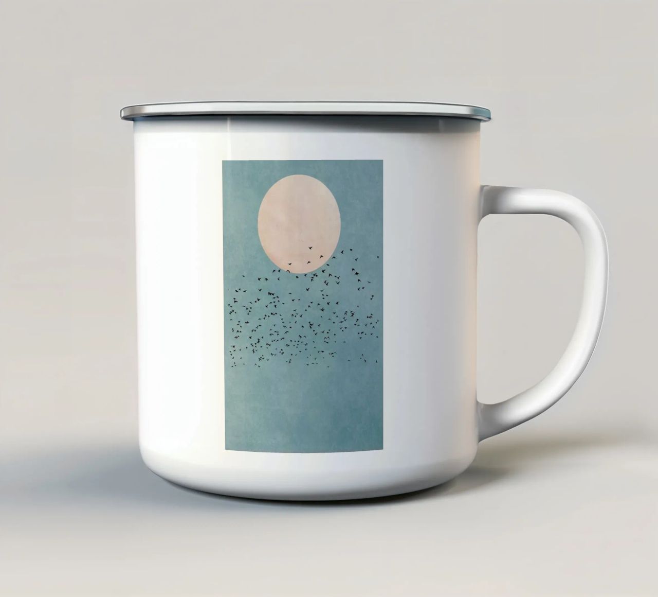 Fly Away Emaille Tasse von Kubistika